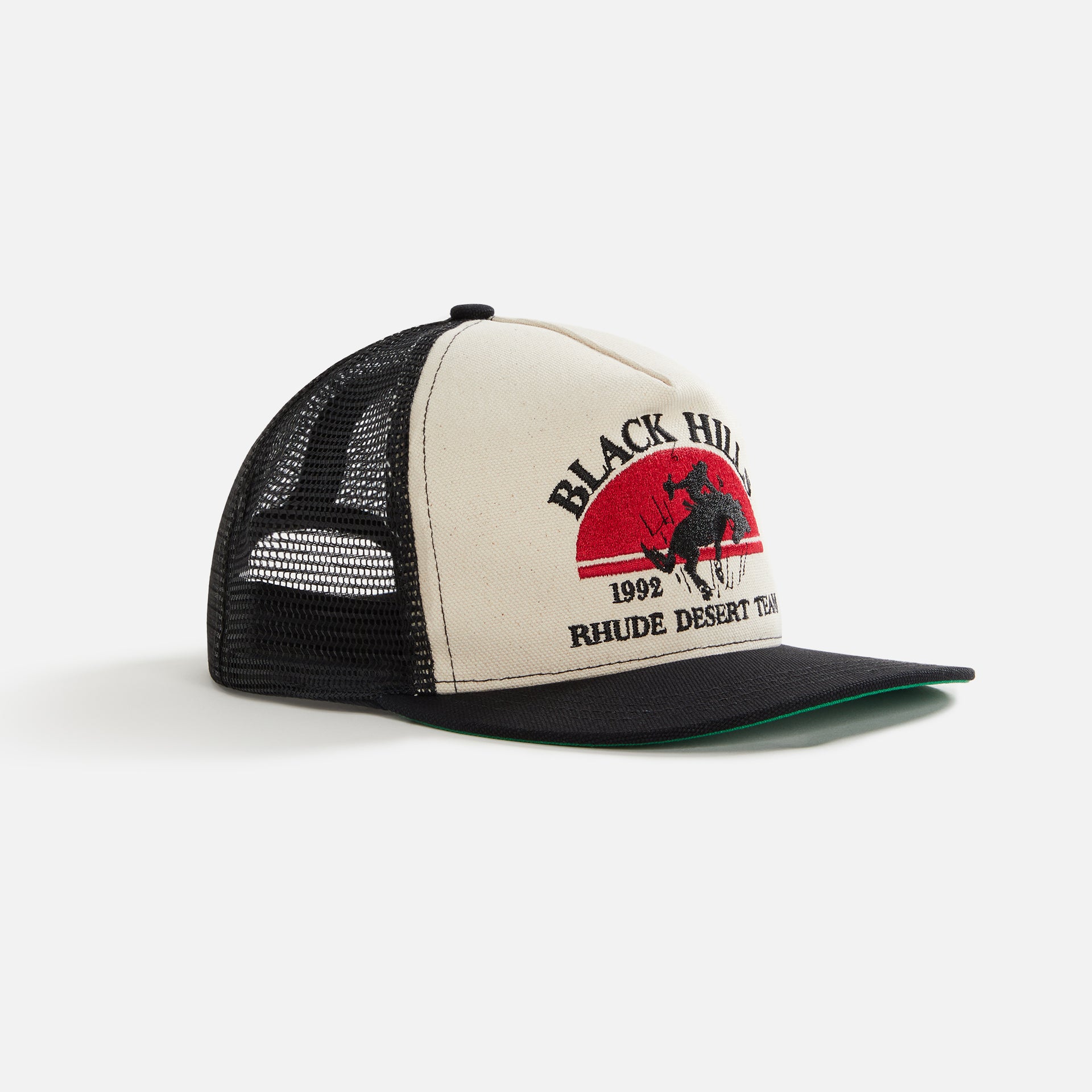 Rhude Black Hills Canvas Trucker Cap - Black / Vintage White