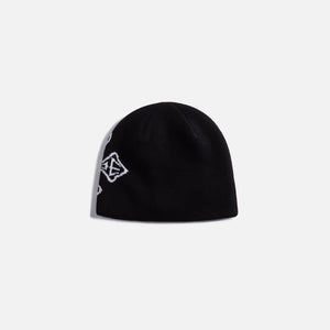 Rhude Cross Logo Knitted Beanie - Black