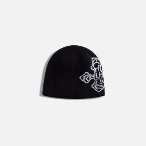 Rhude Cross Logo Knitted Beanie - Black