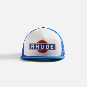 Rhude Racer Trucker Cap - Navy / Off White