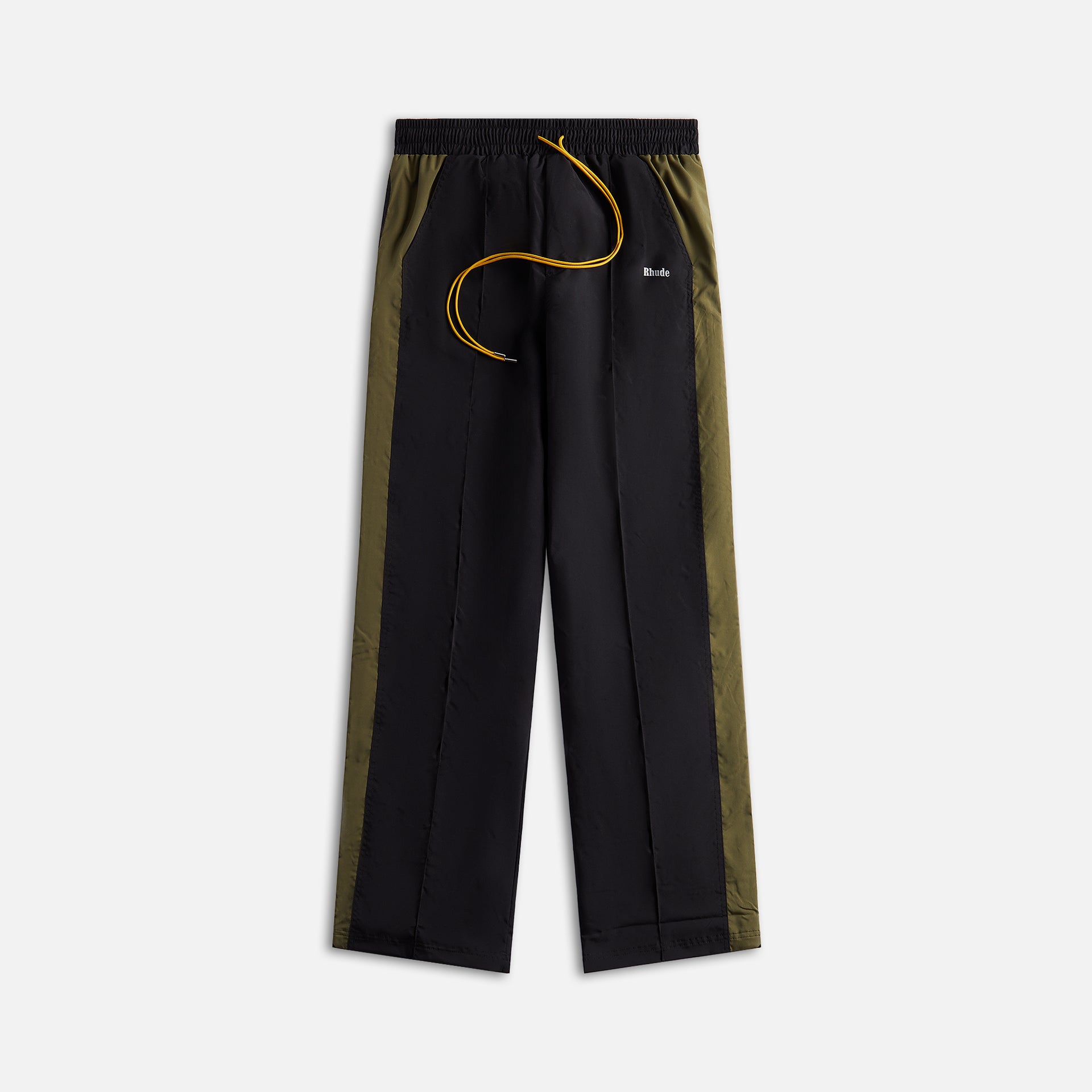 Rhude Aerial Color-Block Track Pants - Black / Olive