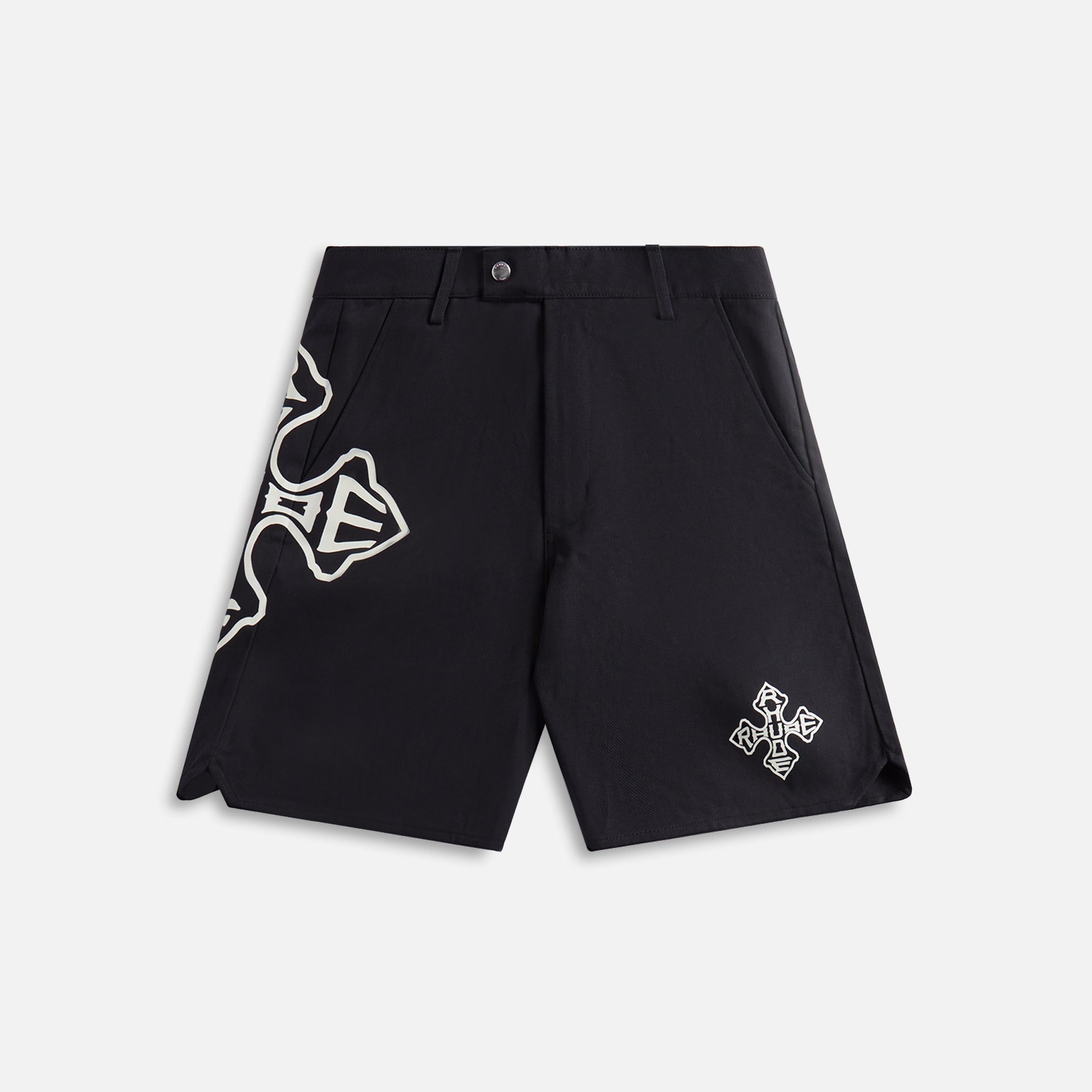 Rhude Cross Logo Twill Short - Black