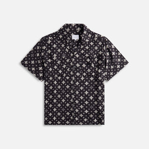 Rhude Cross Bandana Rayon Shirt - Black / White