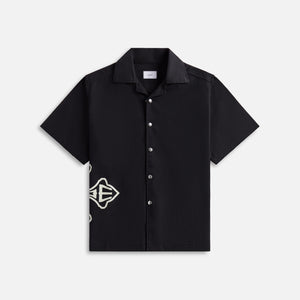 Rhude Cross Logo Snap Shirt - Black