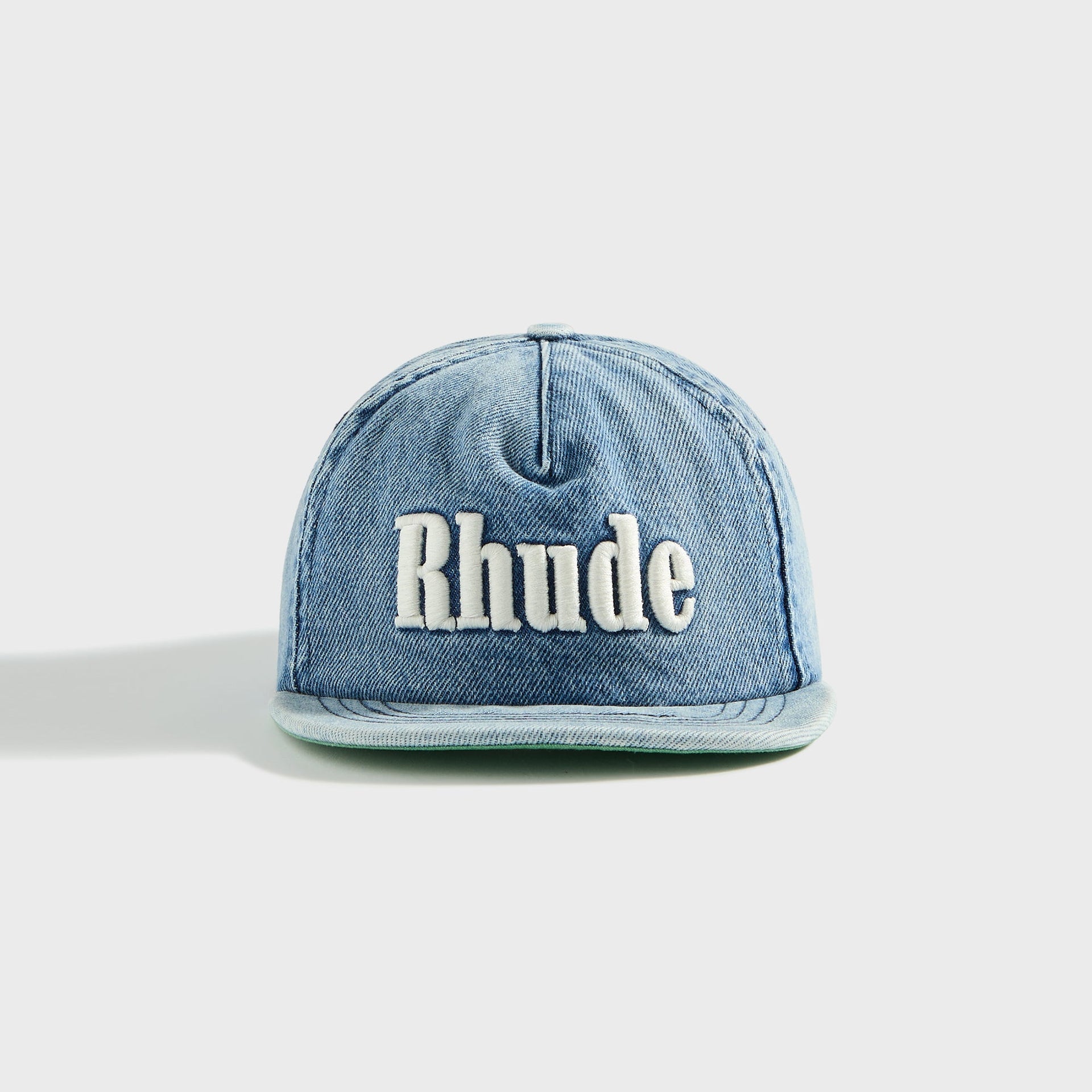 Rhude Logo Denim Cap in Oxford Indigo