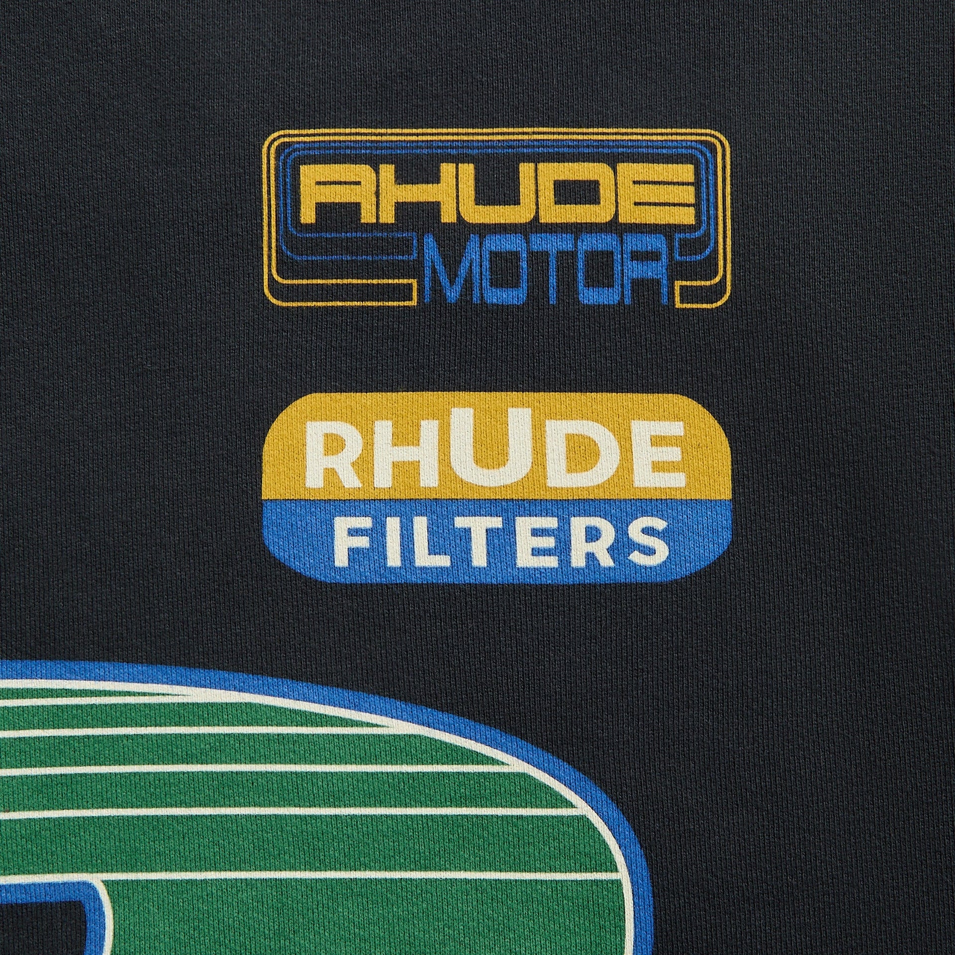 Rhude Roadway Racing Hoodie - Vintage Black