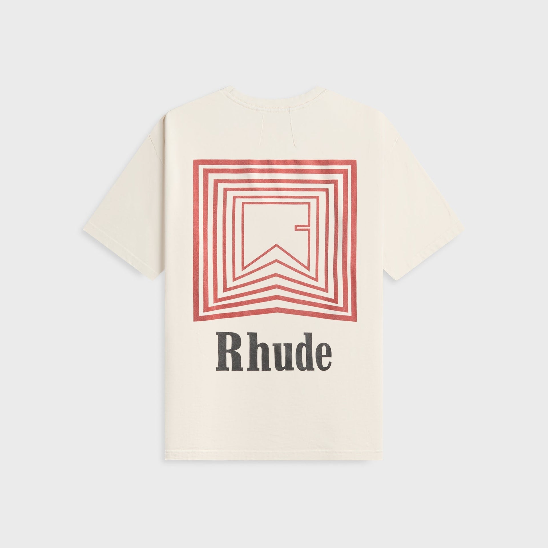 Rhude Chevron Logo Repeat Tee in Vintage White