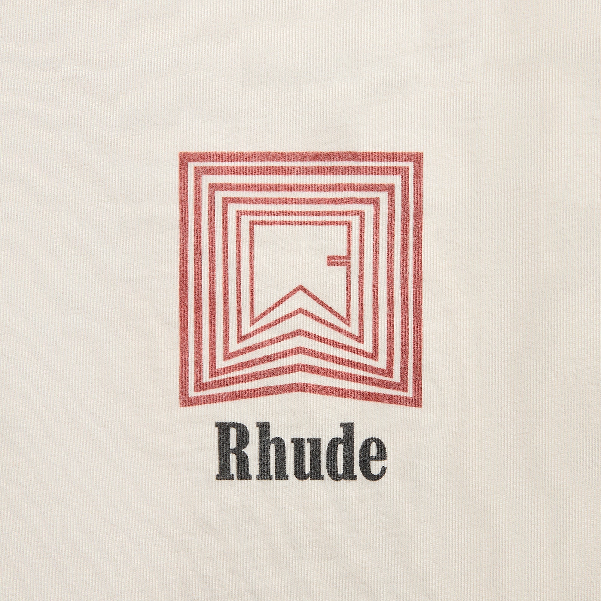 Rhude Chevron Logo Repeat Tee - Vintage White – Kith Rhude Chevron Logo Repeat Tee - Vintage White – Kith