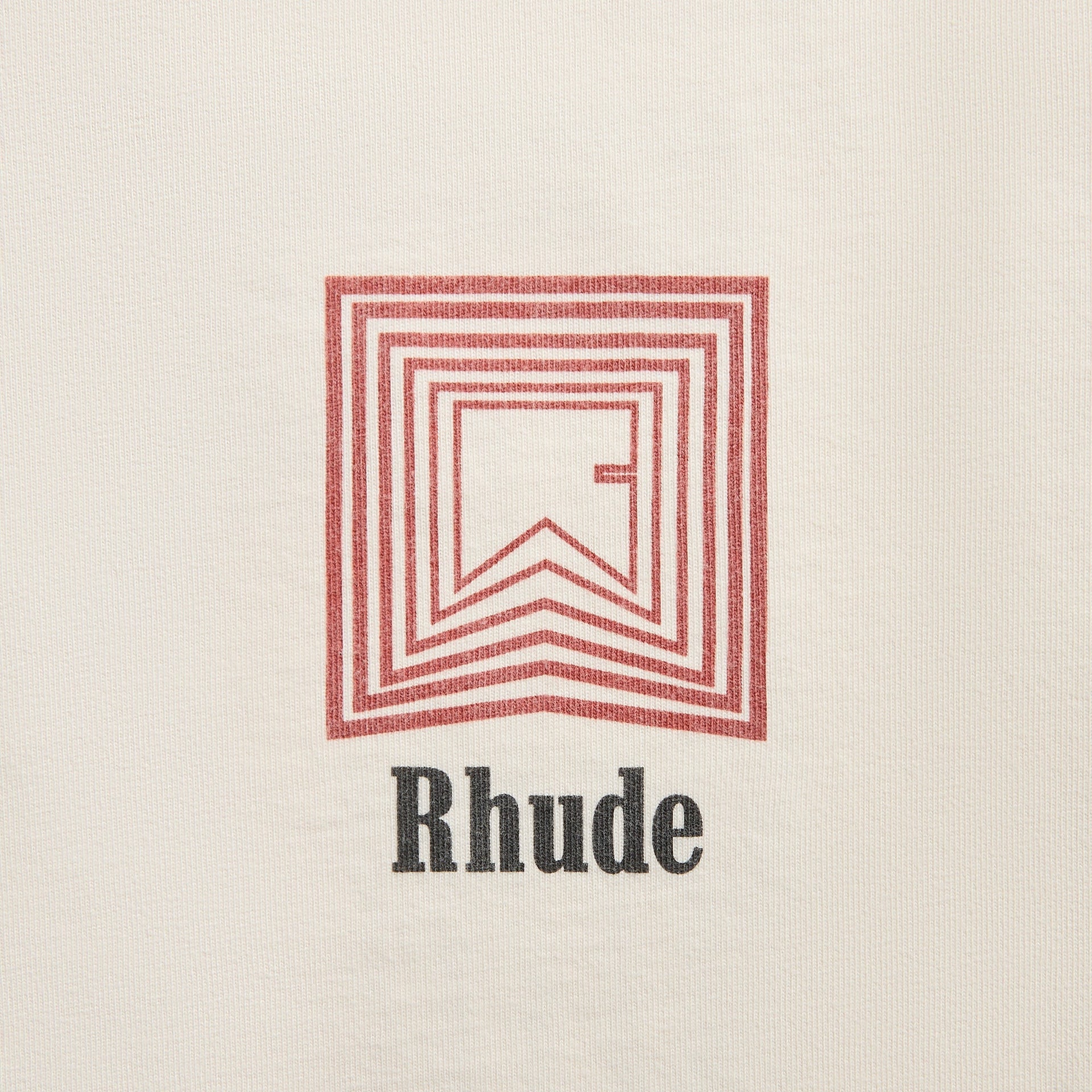 Rhude Chevron Logo Repeat Tee in Vintage White