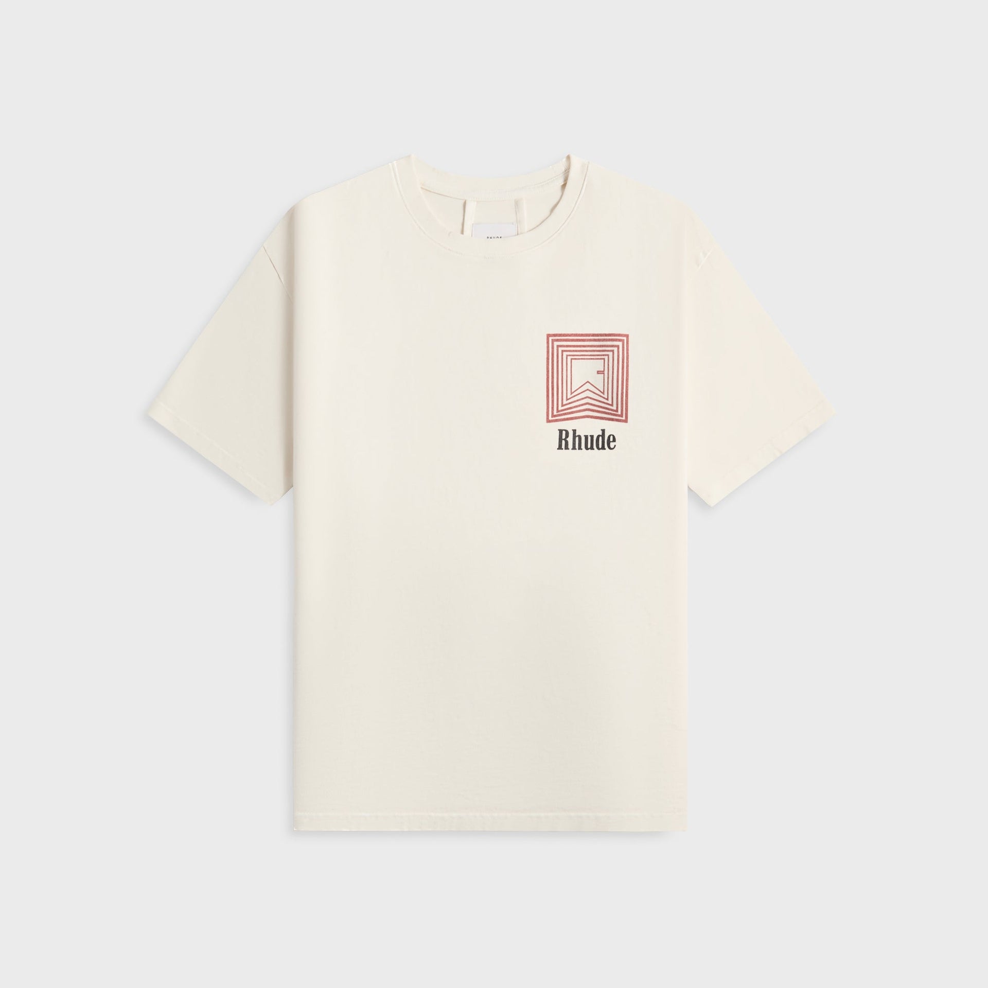 Rhude Chevron Logo Repeat Tee in Vintage White