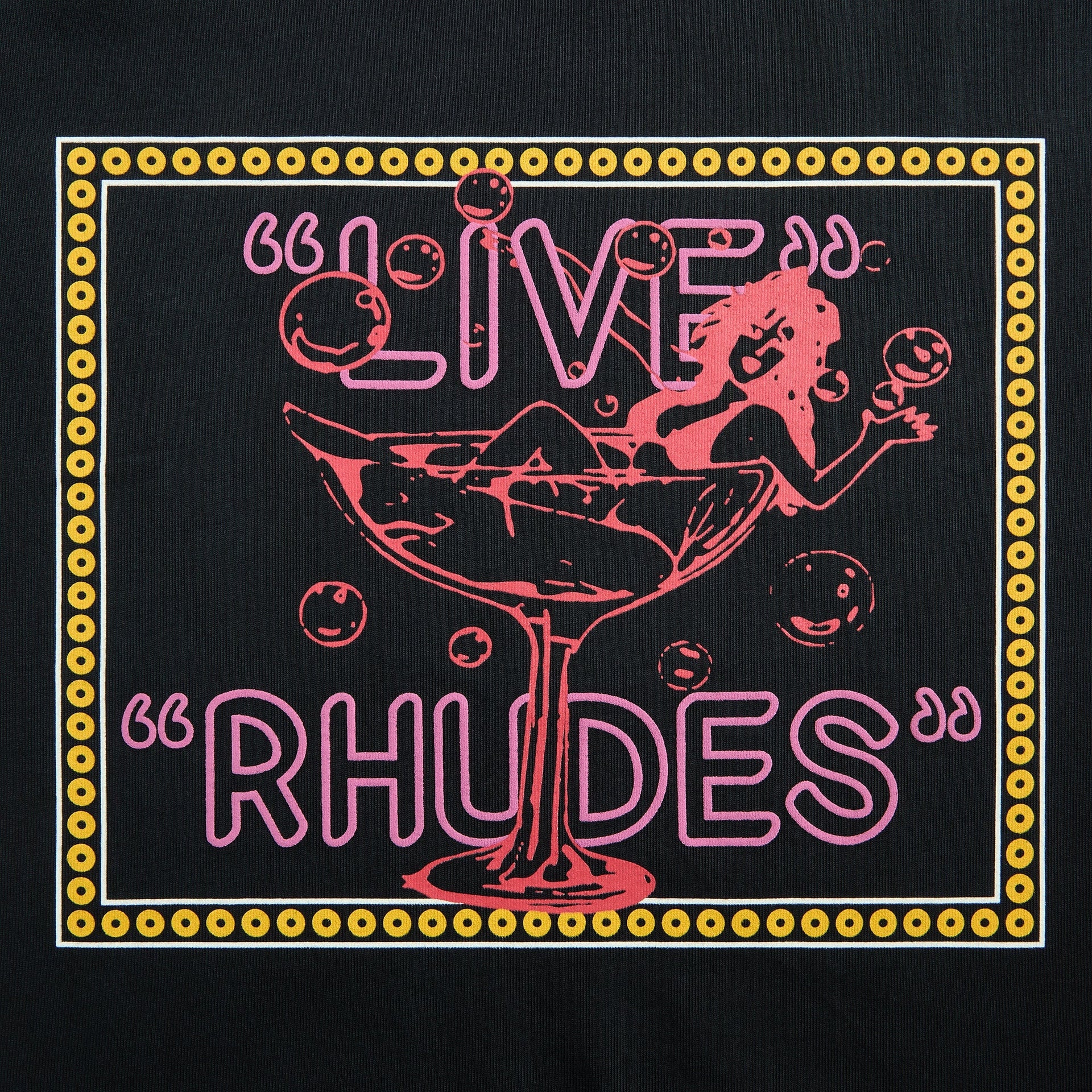 Rhude Live Rhudes Tee - Vintage Black