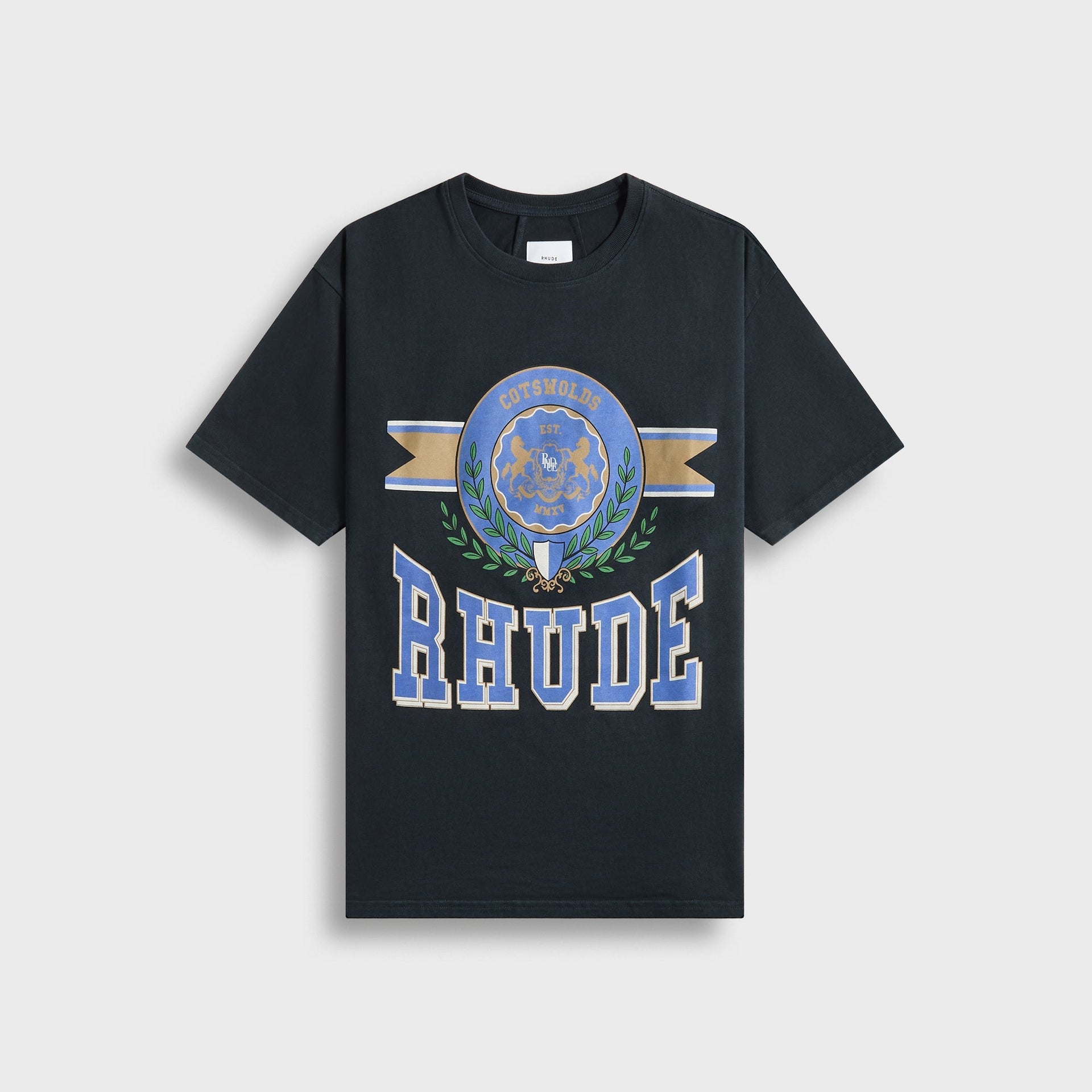 Rhude Cotswold Crest Tee in Vintage Black