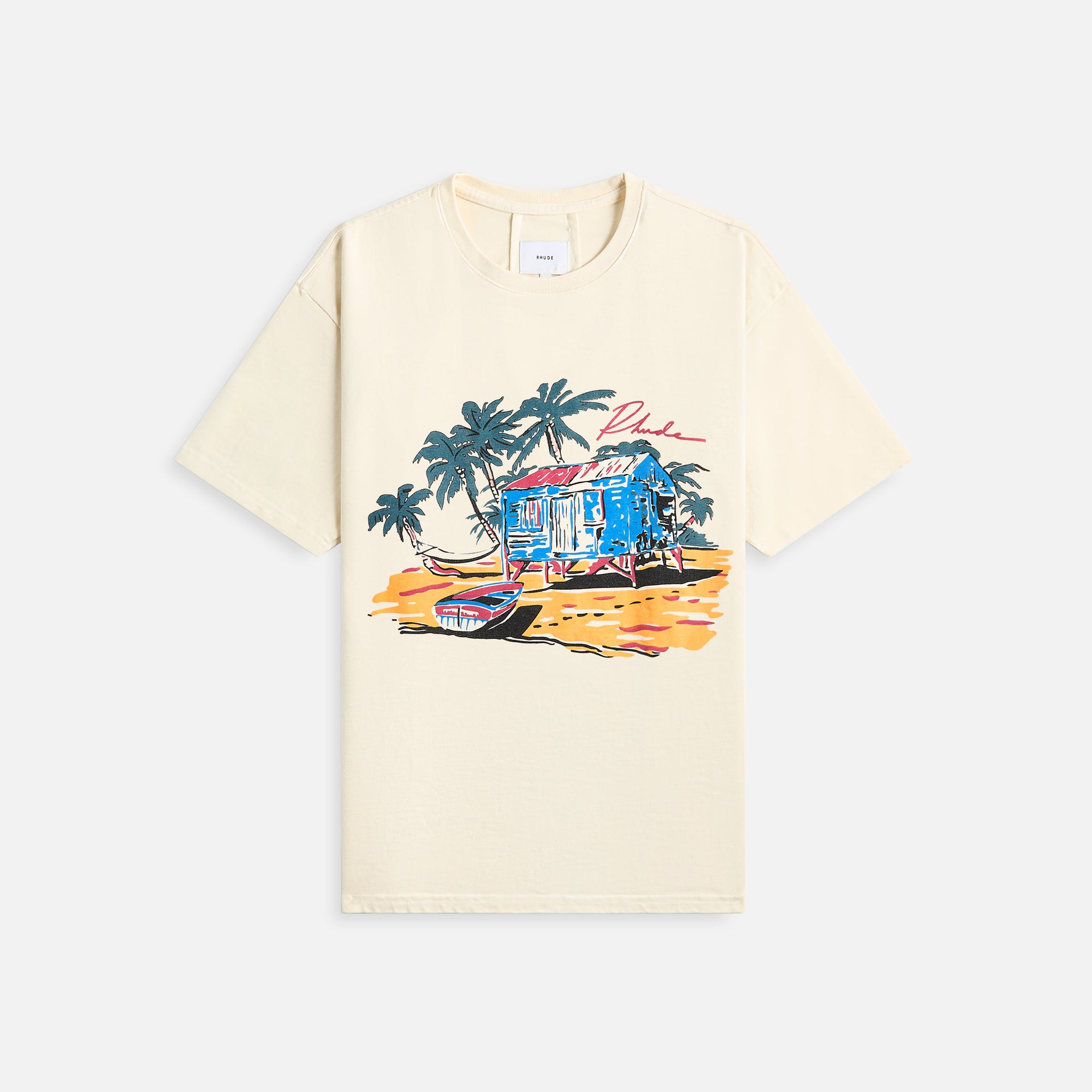 Rhude Beach-Side Tee - Vintage White