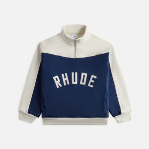 Rhude Contrast Quarter-Zip Varsity - Midnight Blue