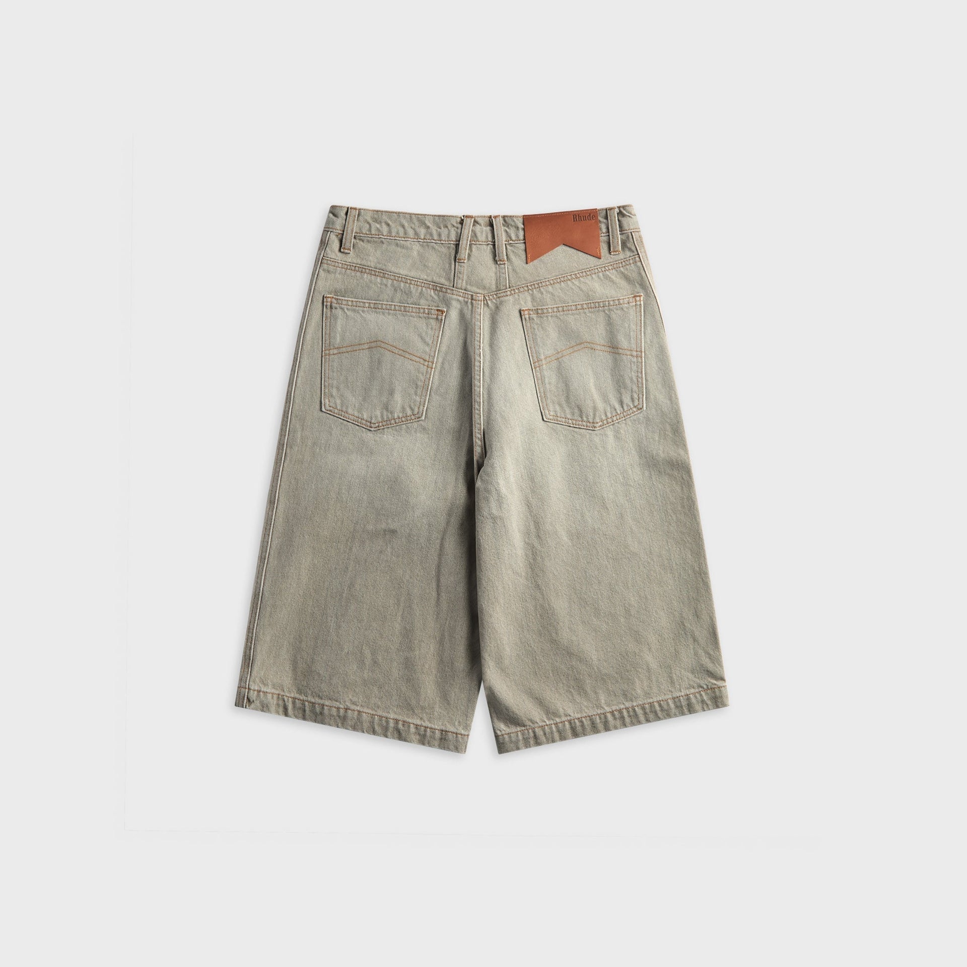 Rhude Baggy Traxedo Denim Short - Liberty Grey