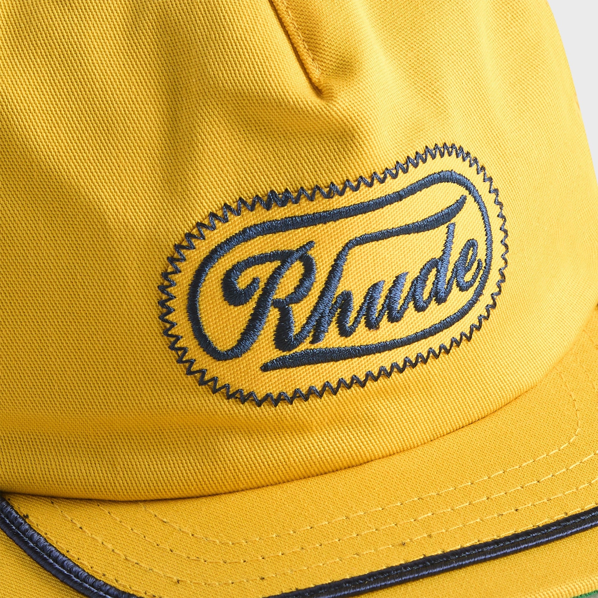 Rhude Patch Trucker Cap - Yellow / Navy