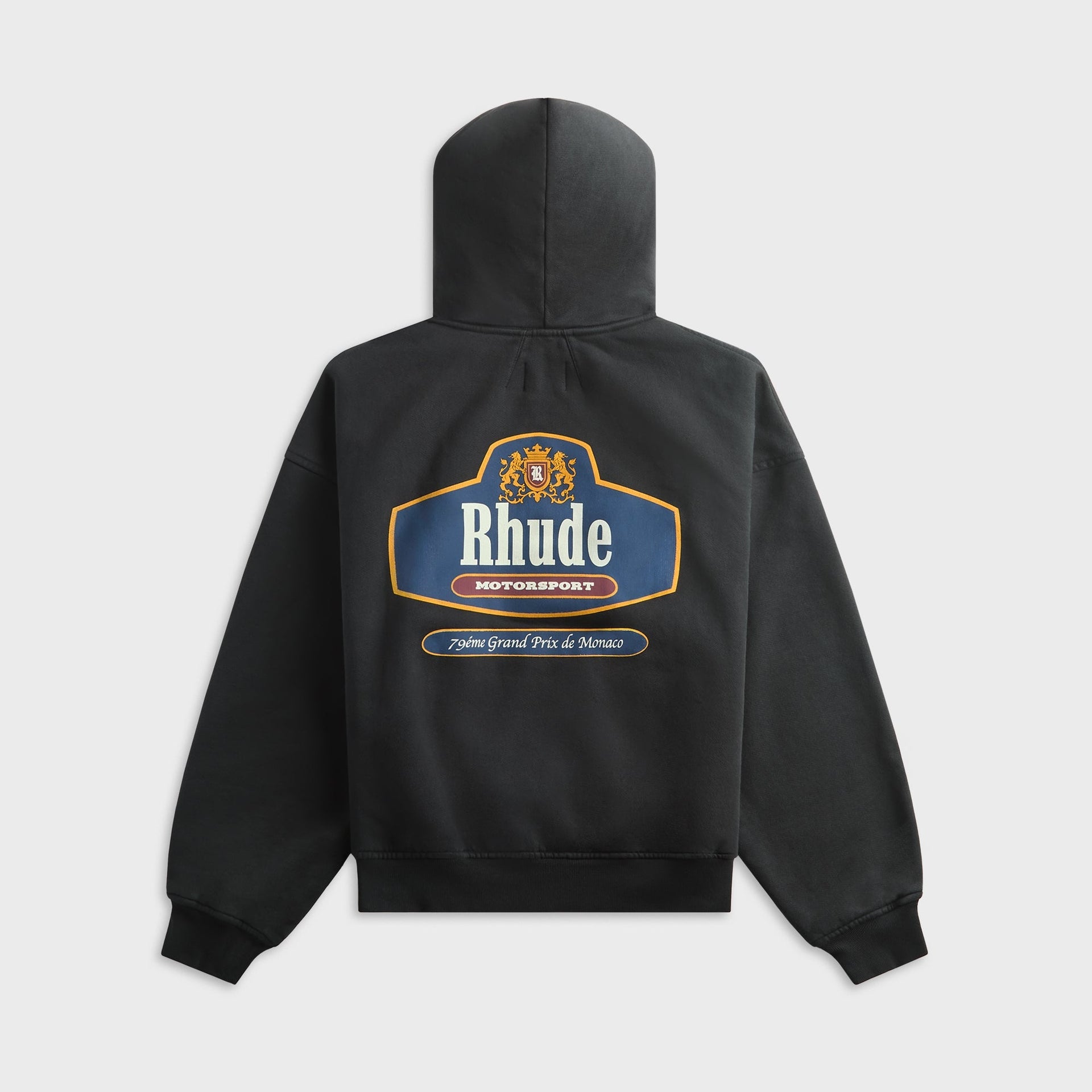 Rhude Racing Crest Hoodie - Vintage Black / Navy