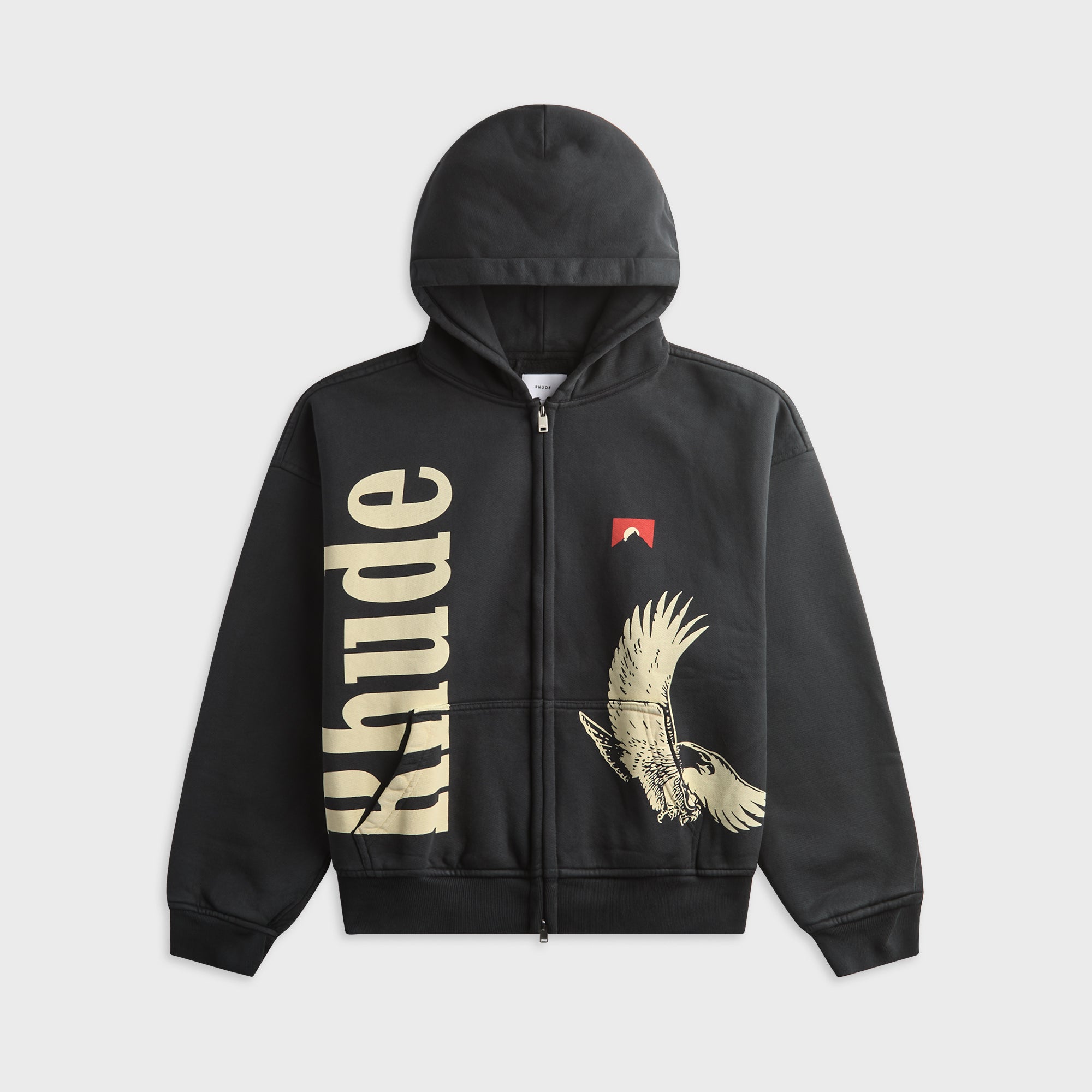 トップス Eagle Zip Up Hooded Sweatshirt Black Eagle Zip Up Hooded Sweatshirt Black