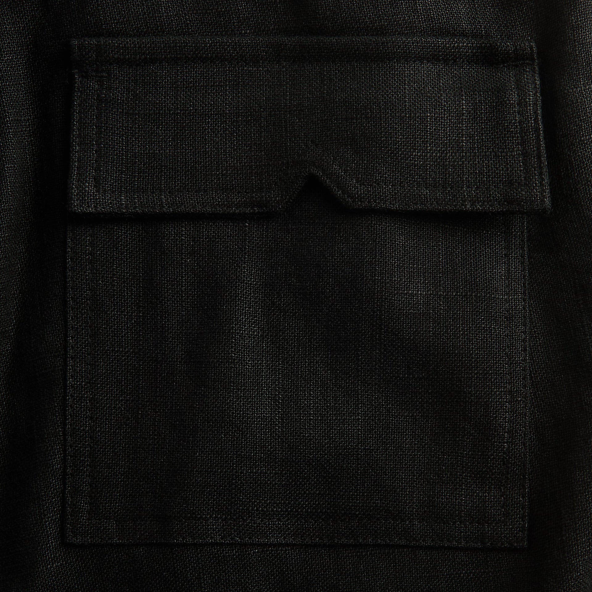 Rhude Linen Parachute Cargo Pant - Black