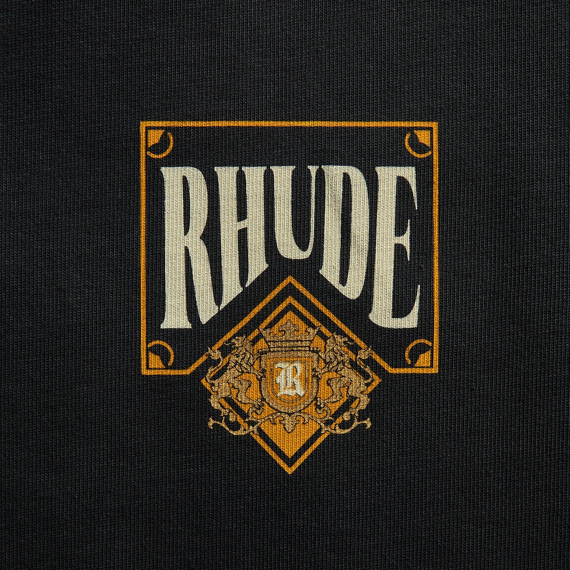 Rhude Playing Card Tee - Vintage Black / Yellow