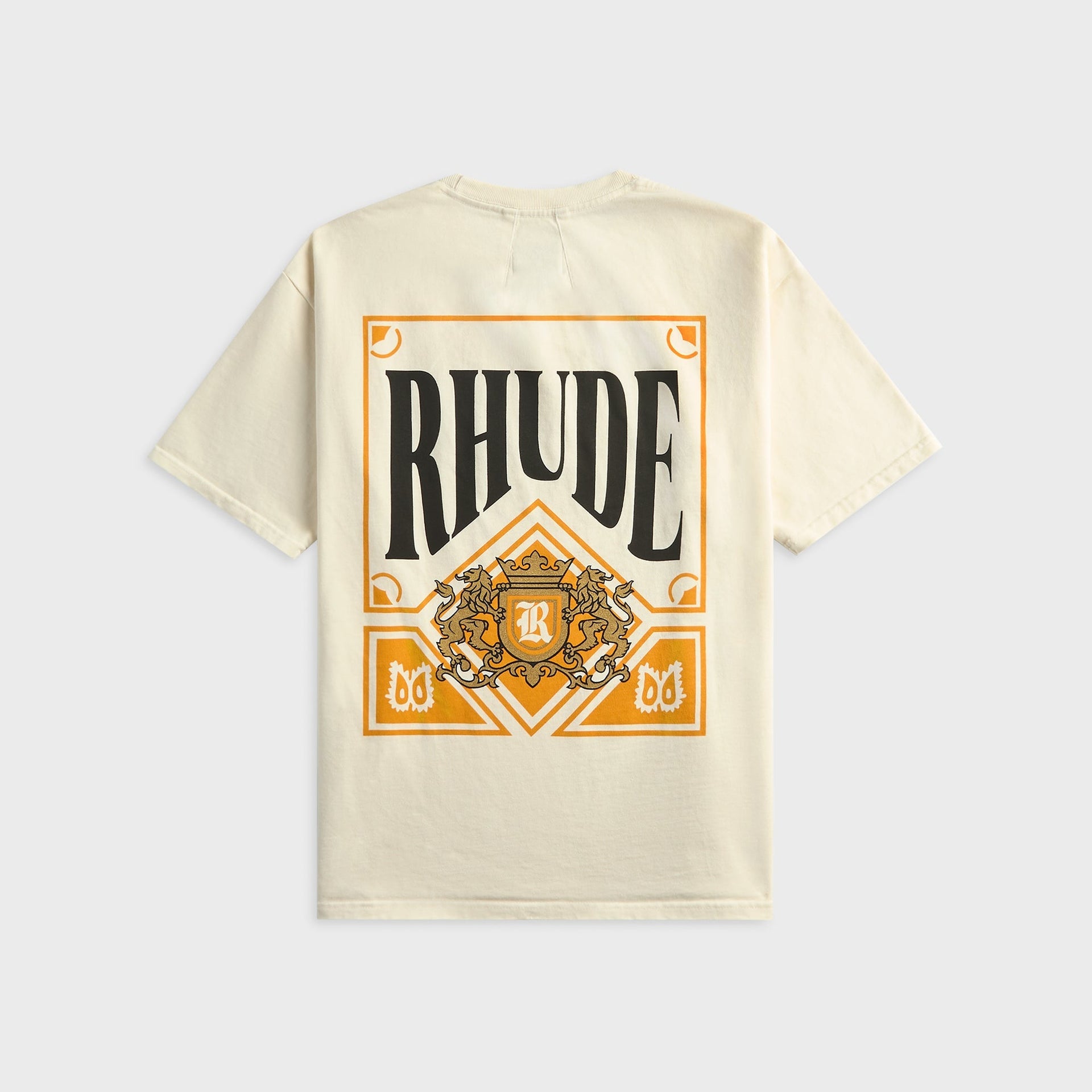 Rhude Playing Card Tee - Vintage White / Yellow