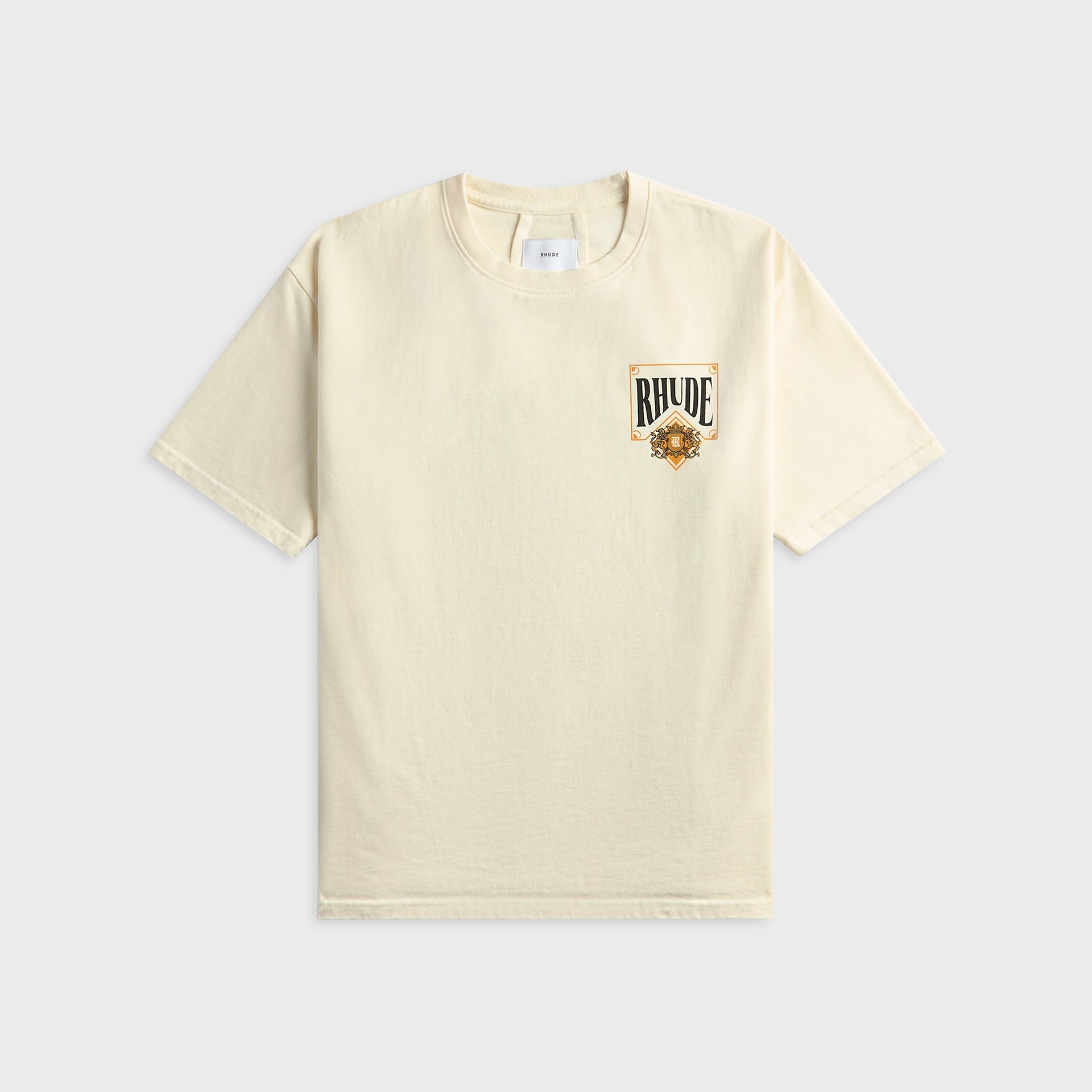 Rhude Playing Card Tee - Vintage White / Yellow