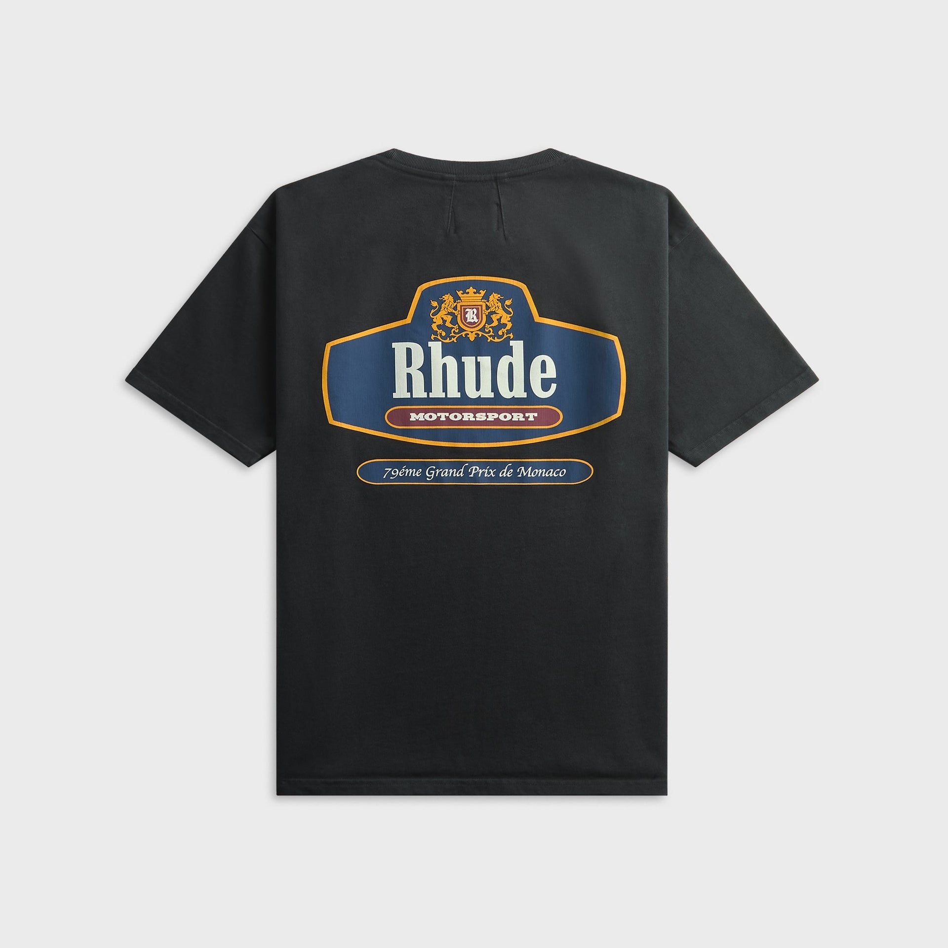 Rhude Racing Crest Tee - Vintage Black / Navy