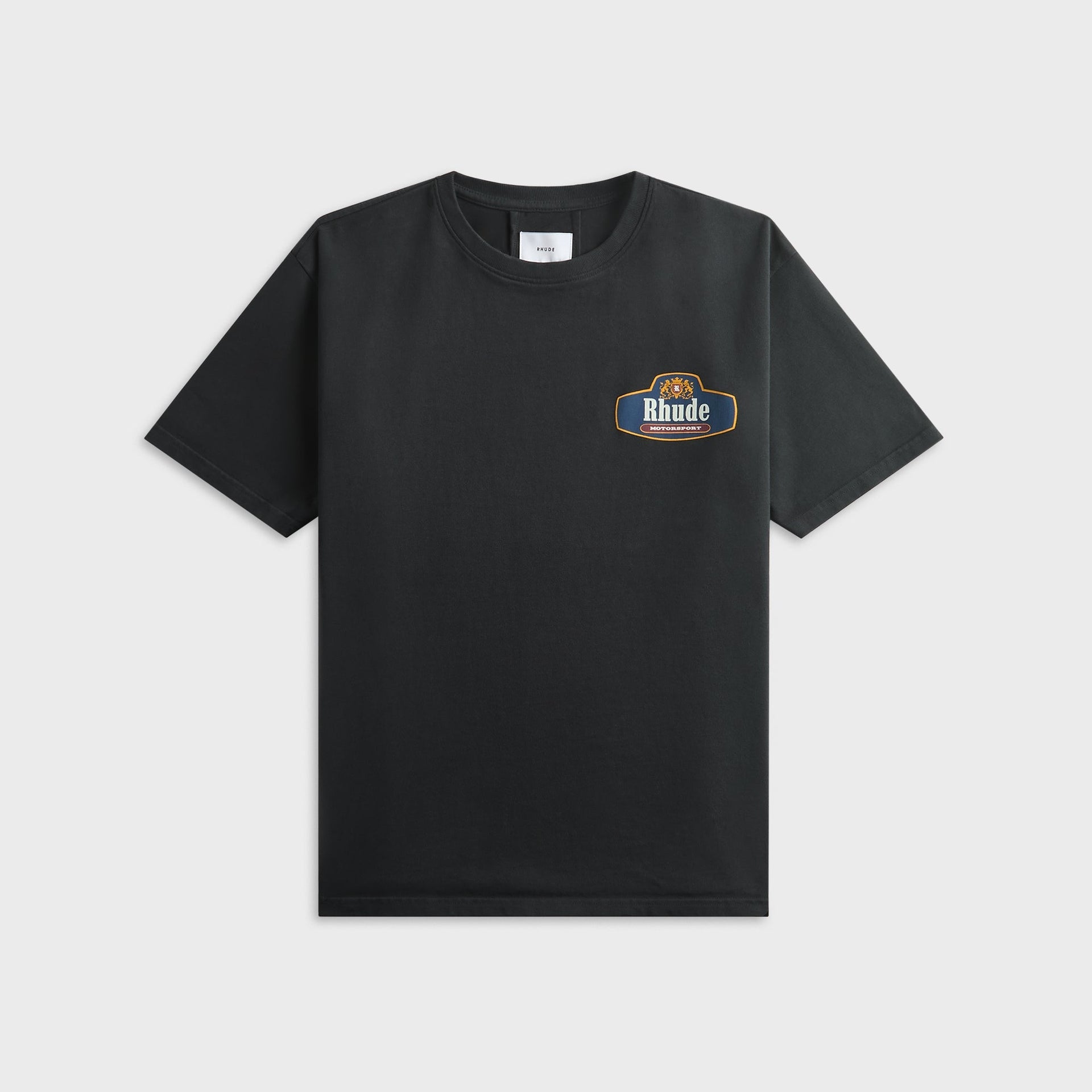 Rhude Racing Crest Tee - Vintage Black / Navy