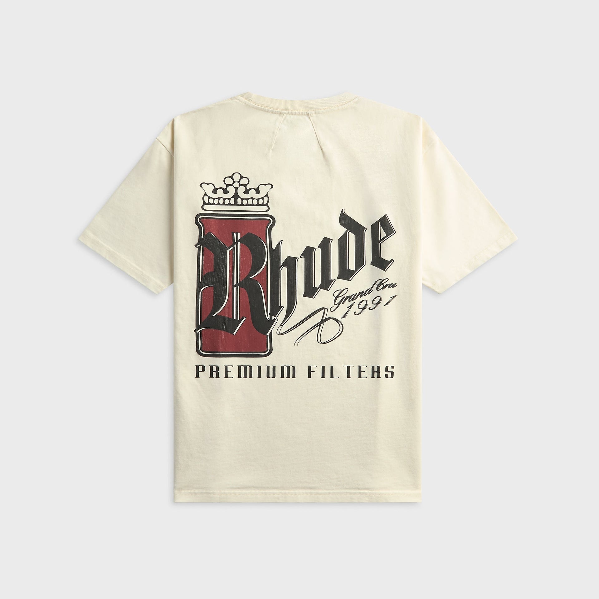 Rhude Fumar 91 Tee - Vintage White / Black / Red