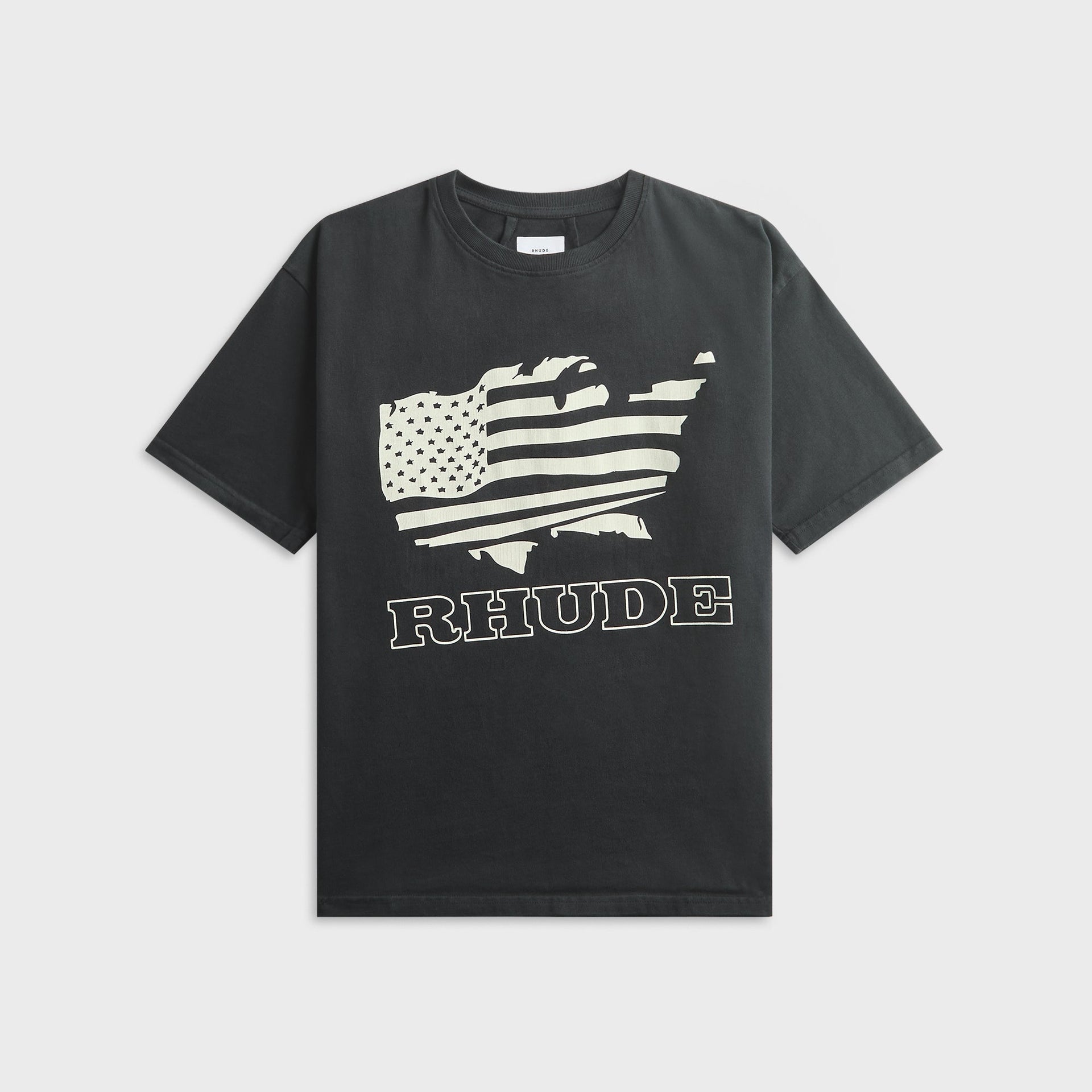 Rhude Banner Tee - Vintage Black / White