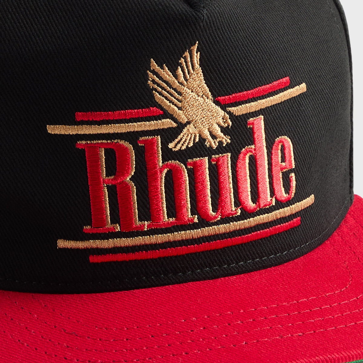 Rhude Rossa Structured Hat - Black / Red