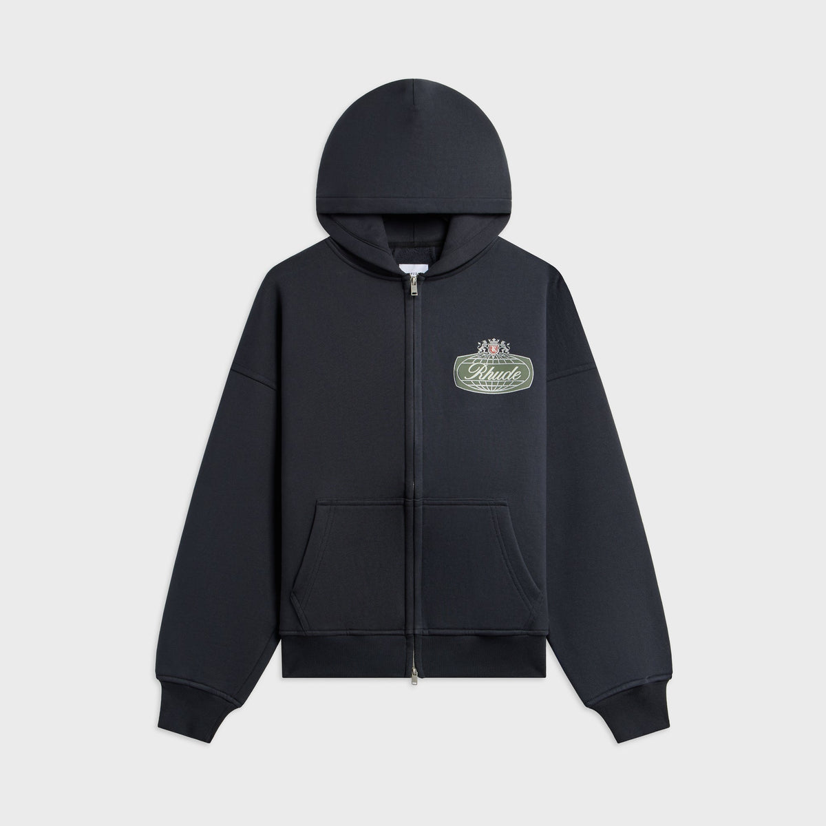 Rhude Desert Crest Hoodie- Vintage Black / Silver