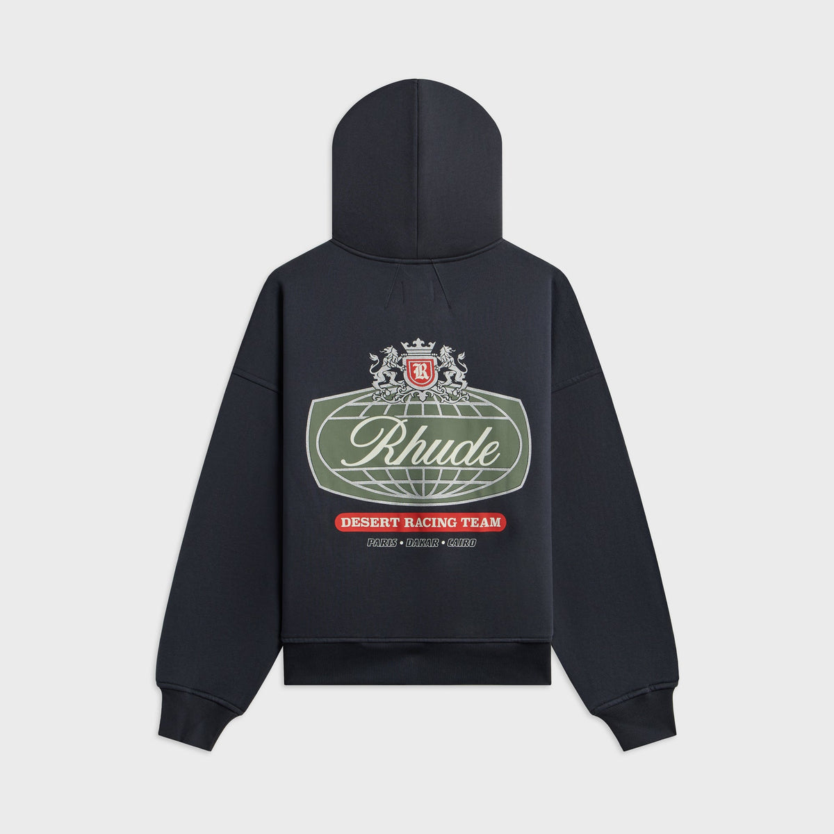 Rhude Desert Crest Hoodie- Vintage Black / Silver
