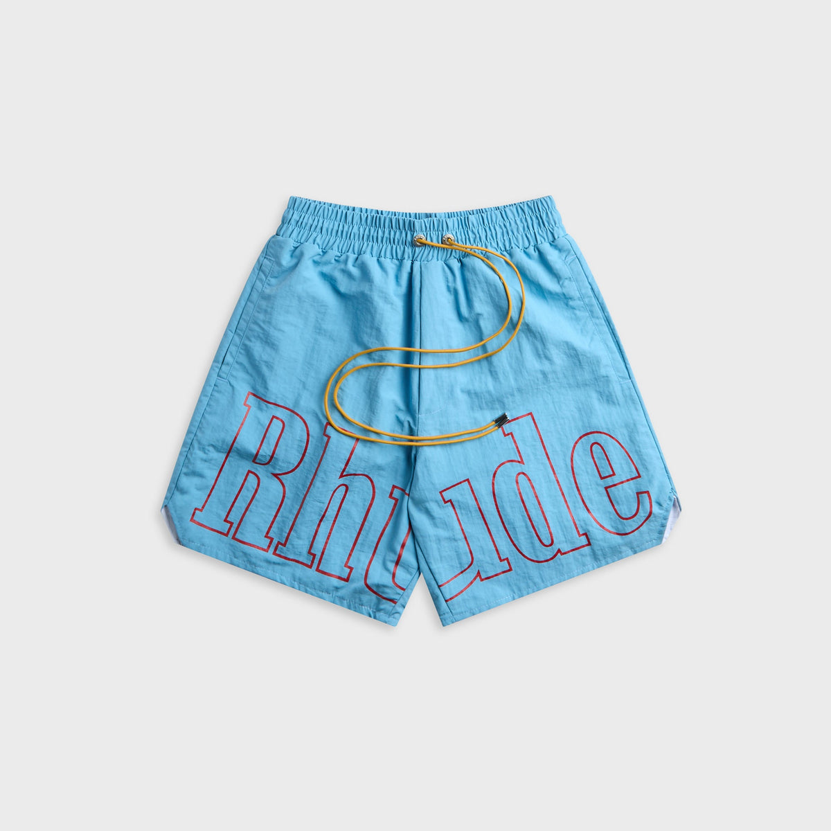 Rhude Logo Track Short - Baby Blue / Red
