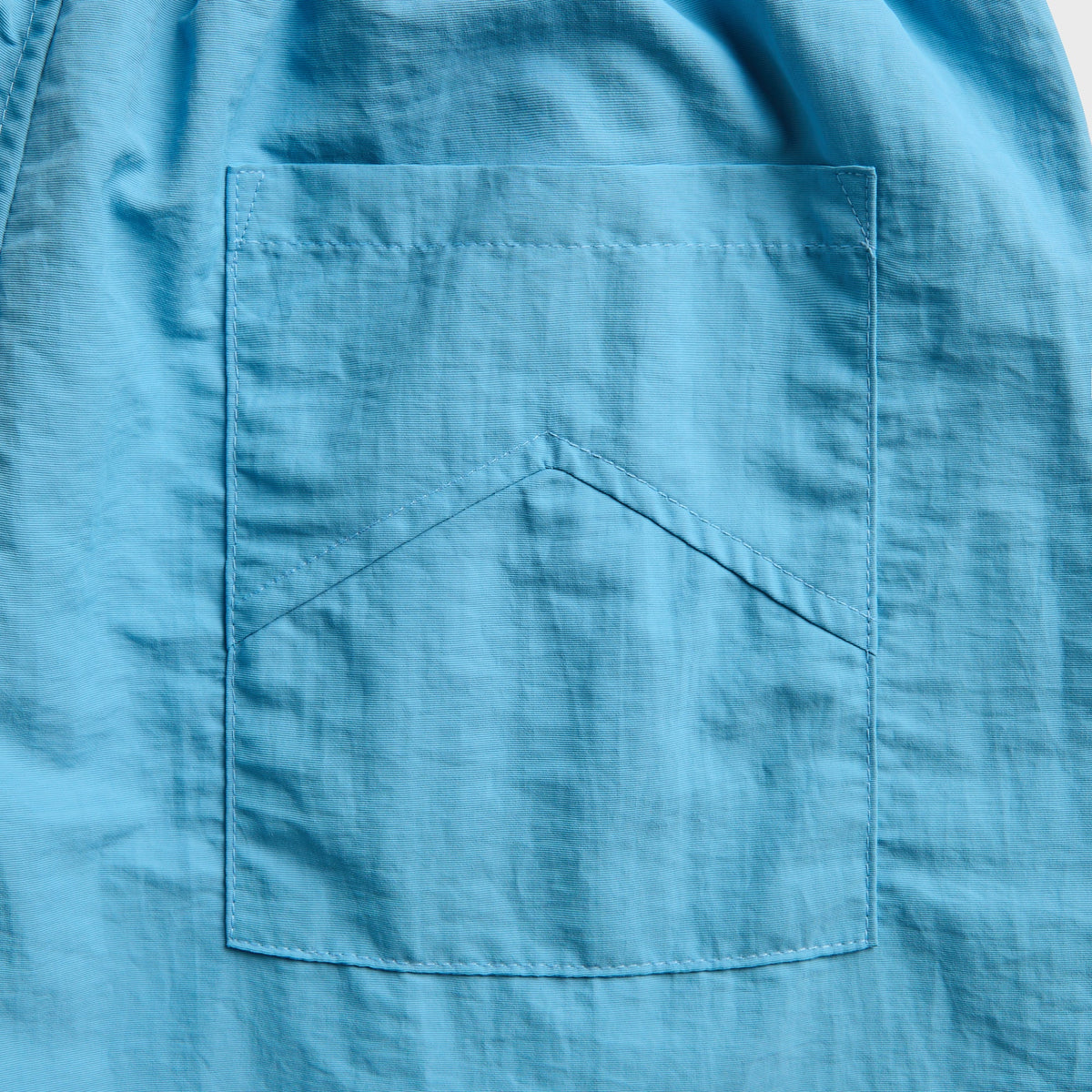 Rhude Logo Track Short - Baby Blue / Red
