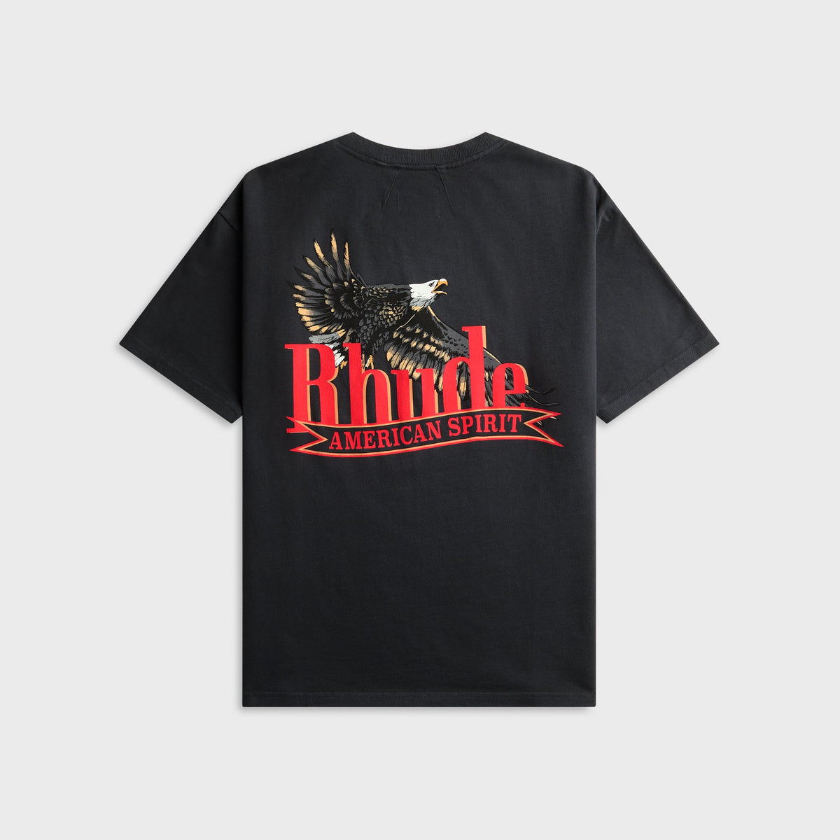 Rhude American Spirit Short Sleeve Pocket Graphic Tee - Vintage Black / Red