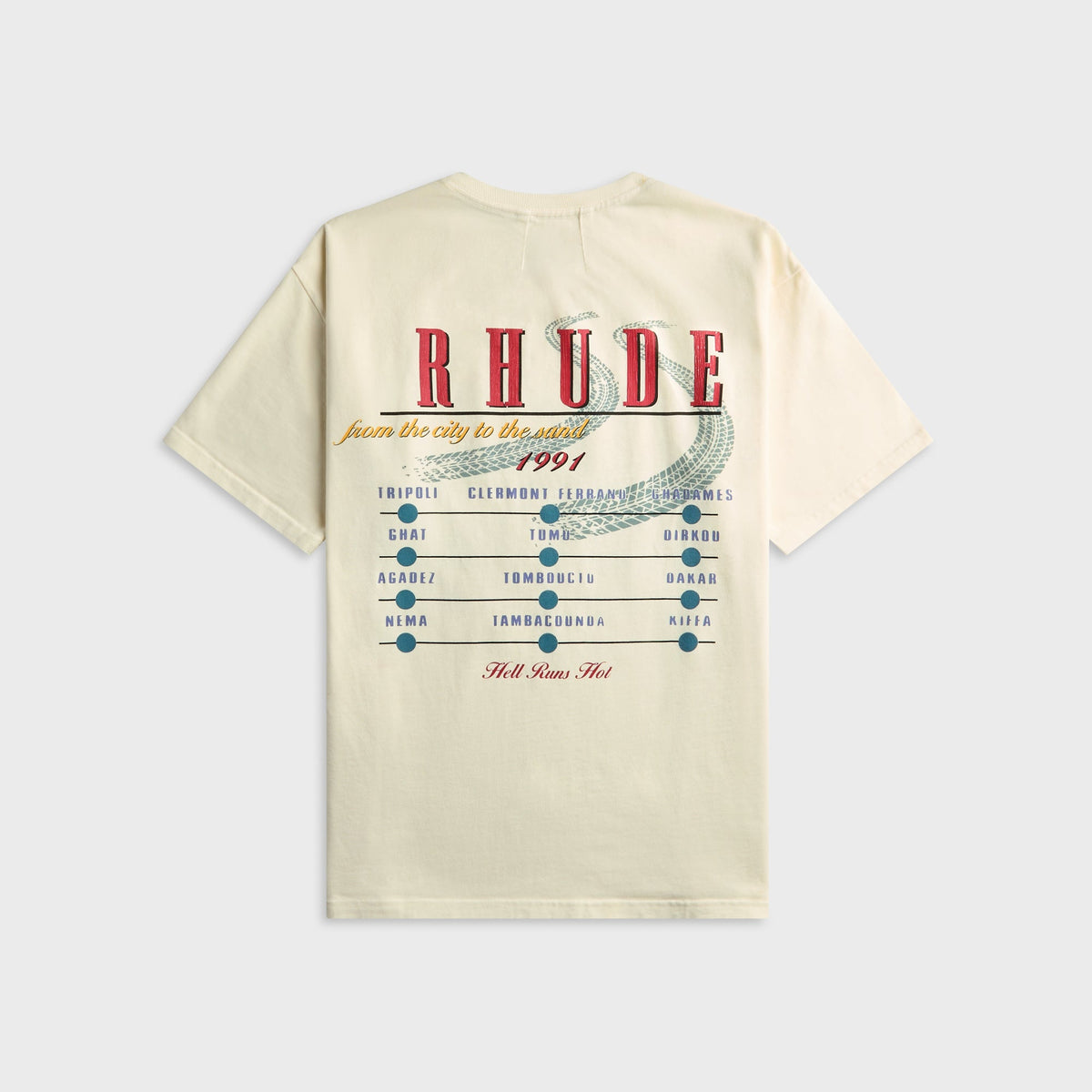 Rhude The Desert Decides Tee - Vintage White / Red