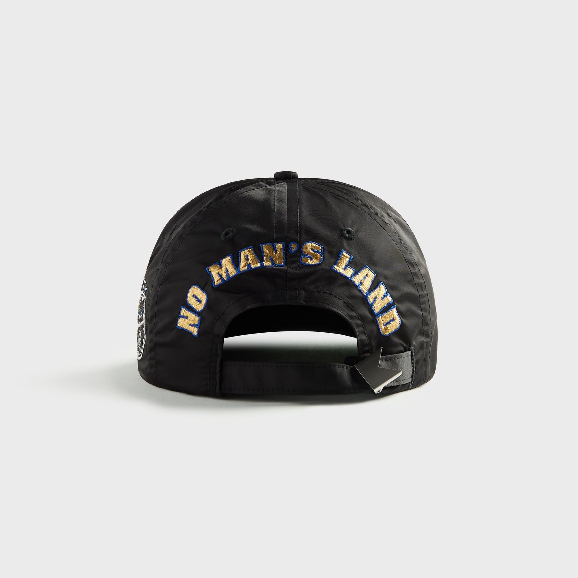 Rhude Chrono Logo Embroidered Trucker Hat - Black / Blue / Gold