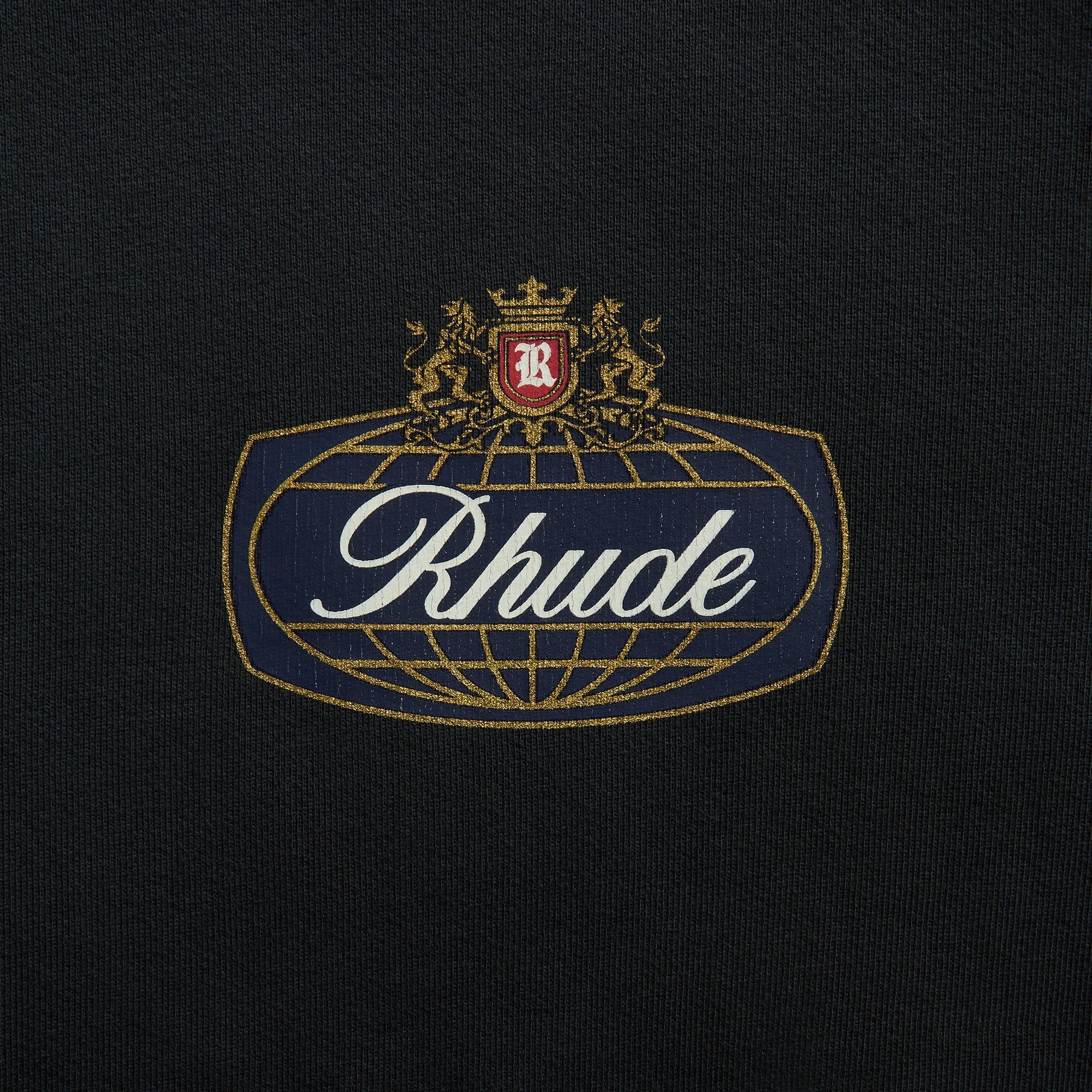 Rhude Crest Hoodie - Vintage Black / Blue / Red