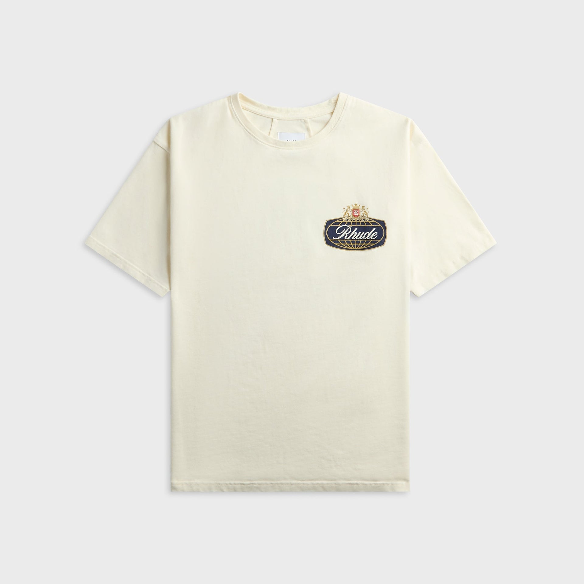 Rhude Safari Crest Tee - Vintage White / Blue / Red