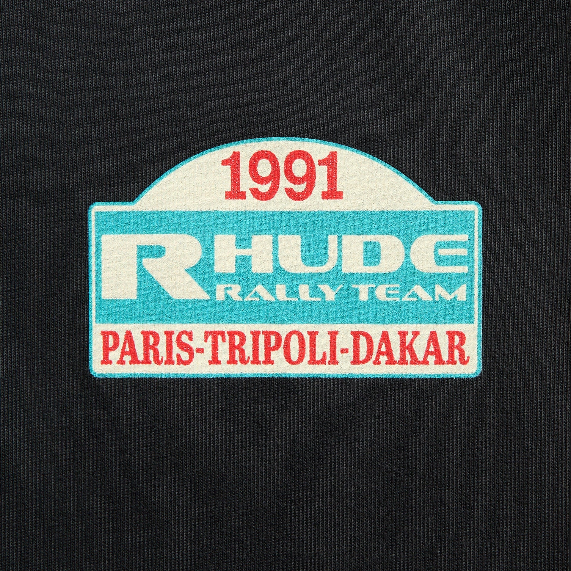 Rhude Tripoli Rally Team Tee - Vintage Black / Yellow