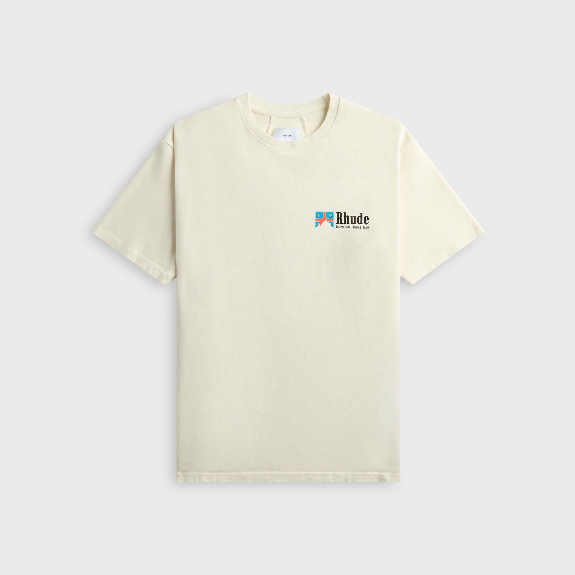 Rhude Clermont-Ferrand Intl Racing Tee - Vintage White / Black