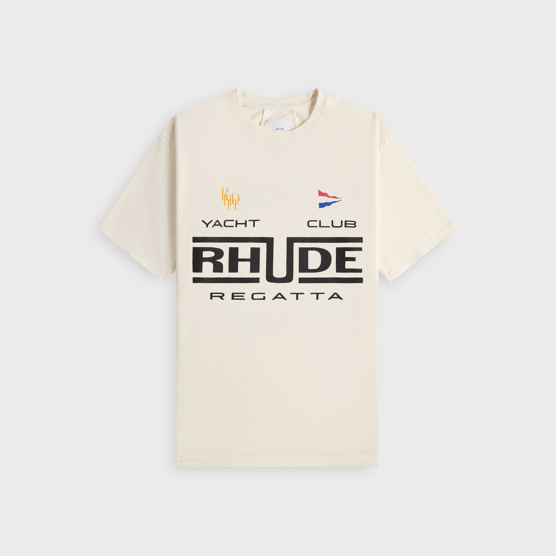Rhude Virgin Islands Script Tee - Vintage White / Black / Green