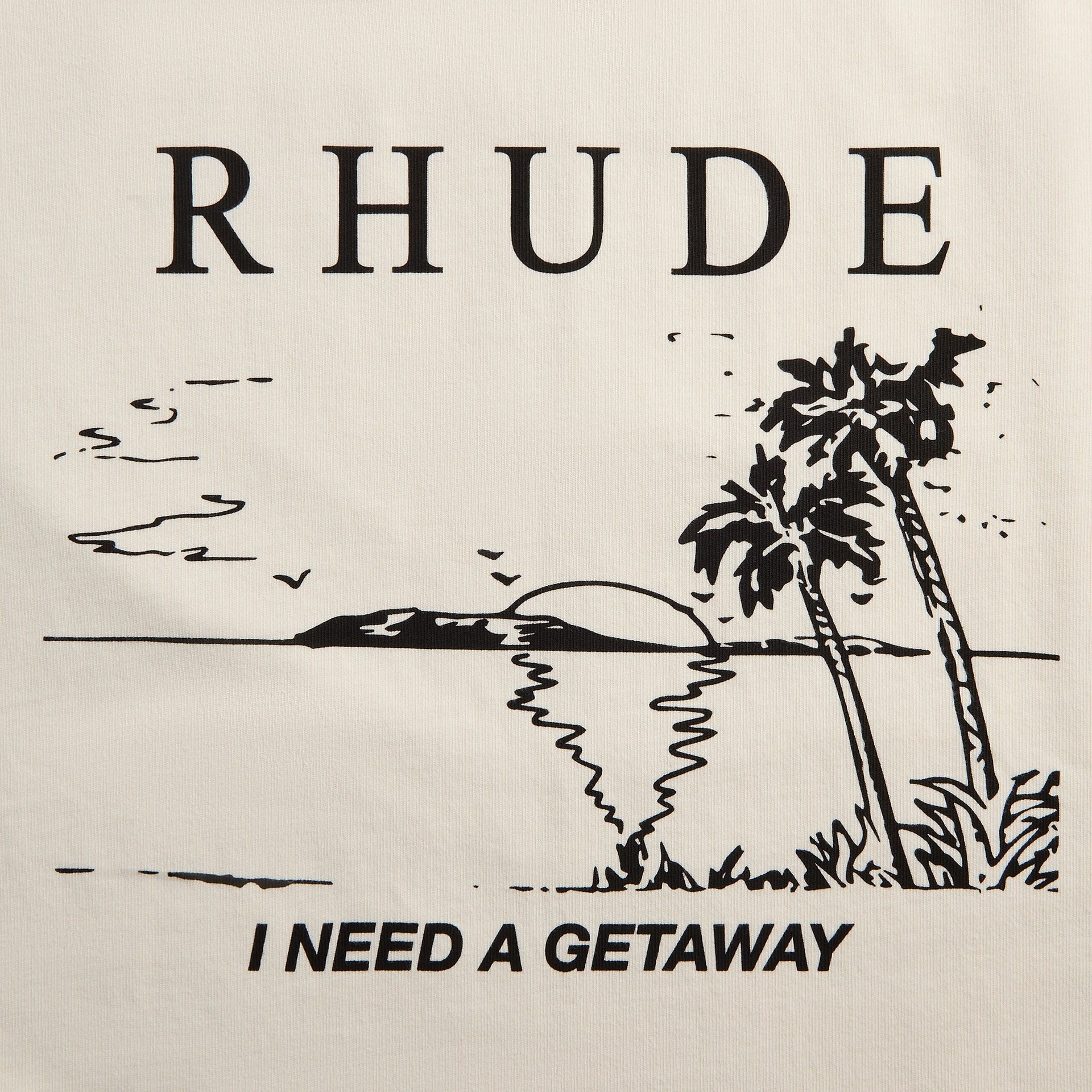 Rhude I Need A Getaway Tee - Vintage White / Black
