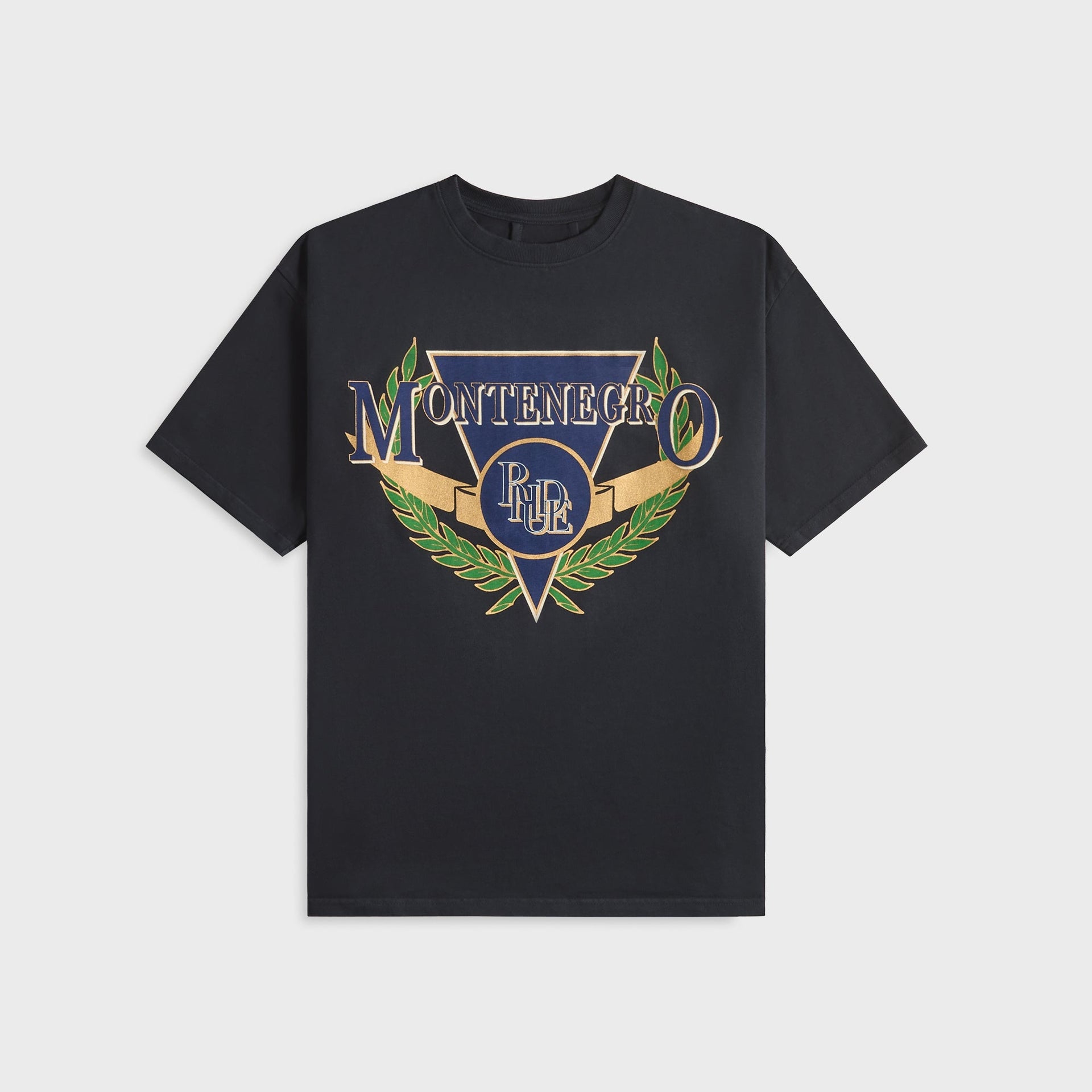 Rhude Montenegro Regatta Tee - Vintage Black / Navy / Green