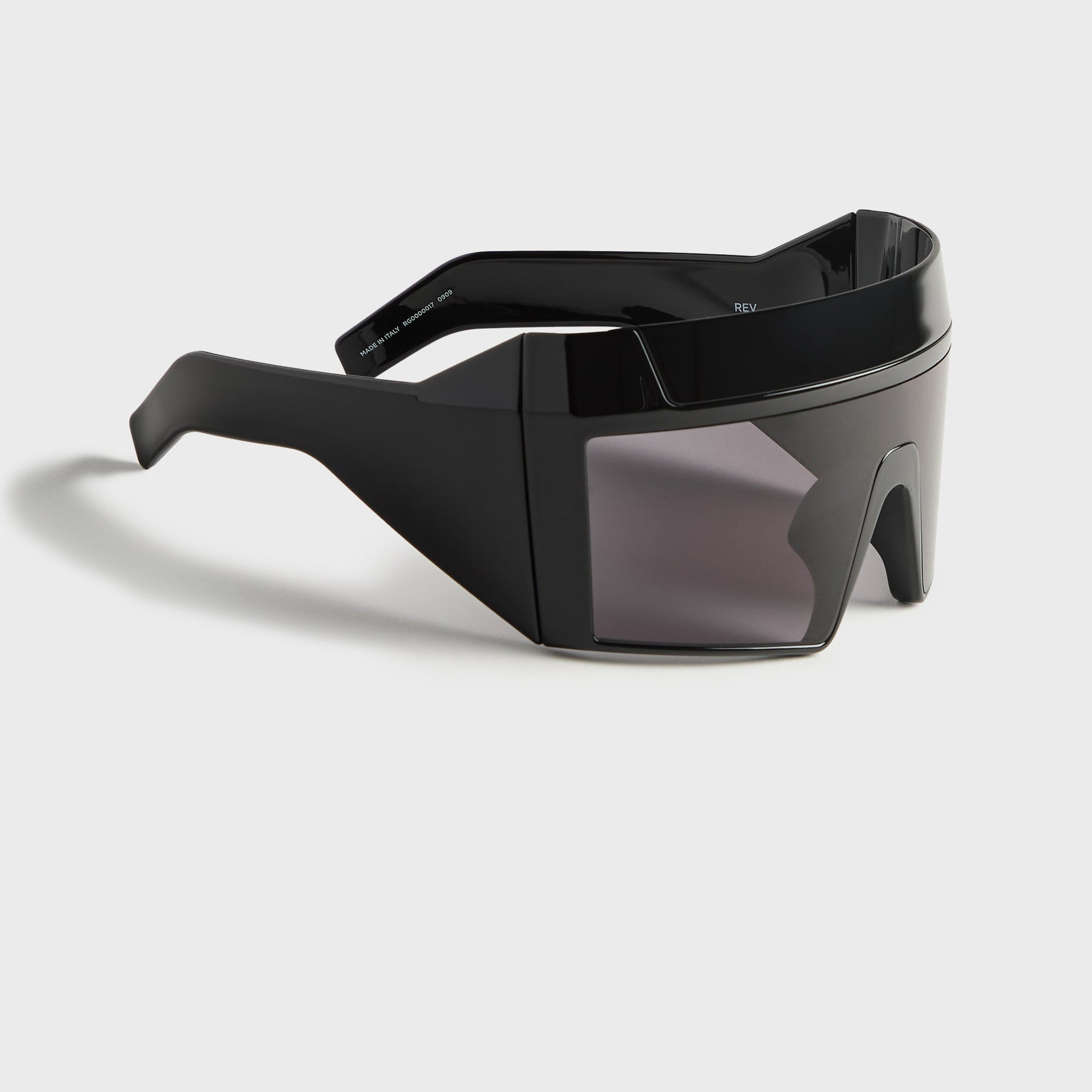 Rick Owens Rev Shiny Shield Sunglasses - Black