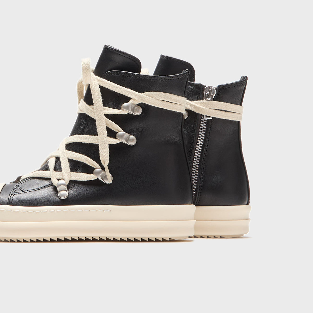 Rick Owens Hexalace Sneaks - Black / Milk