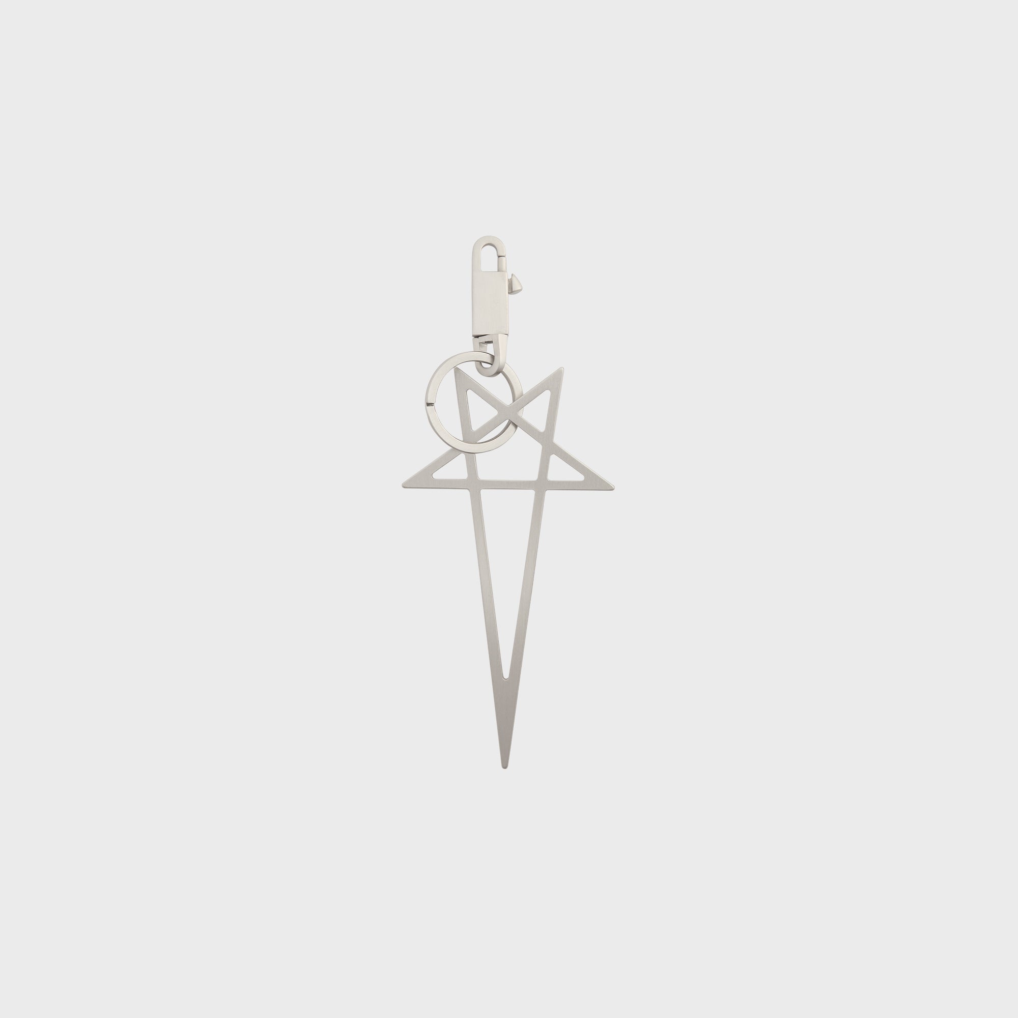小物 Rick Owens PENTAGRAM KEY CHAIN Rick Owens Big Pentagram Keychain - Palladium – Kith