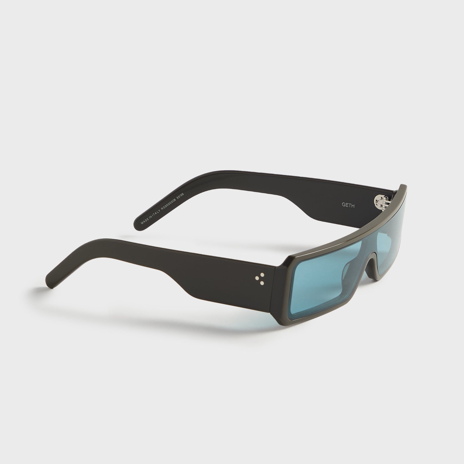 Rick Owens Gethshades Sunglasses - Olive Temple / Amazonite Lens