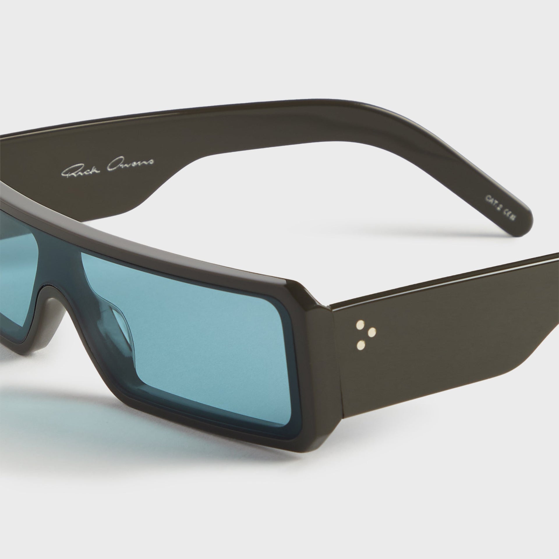 Rick Owens Gethshades Sunglasses - Olive Temple / Amazonite Lens